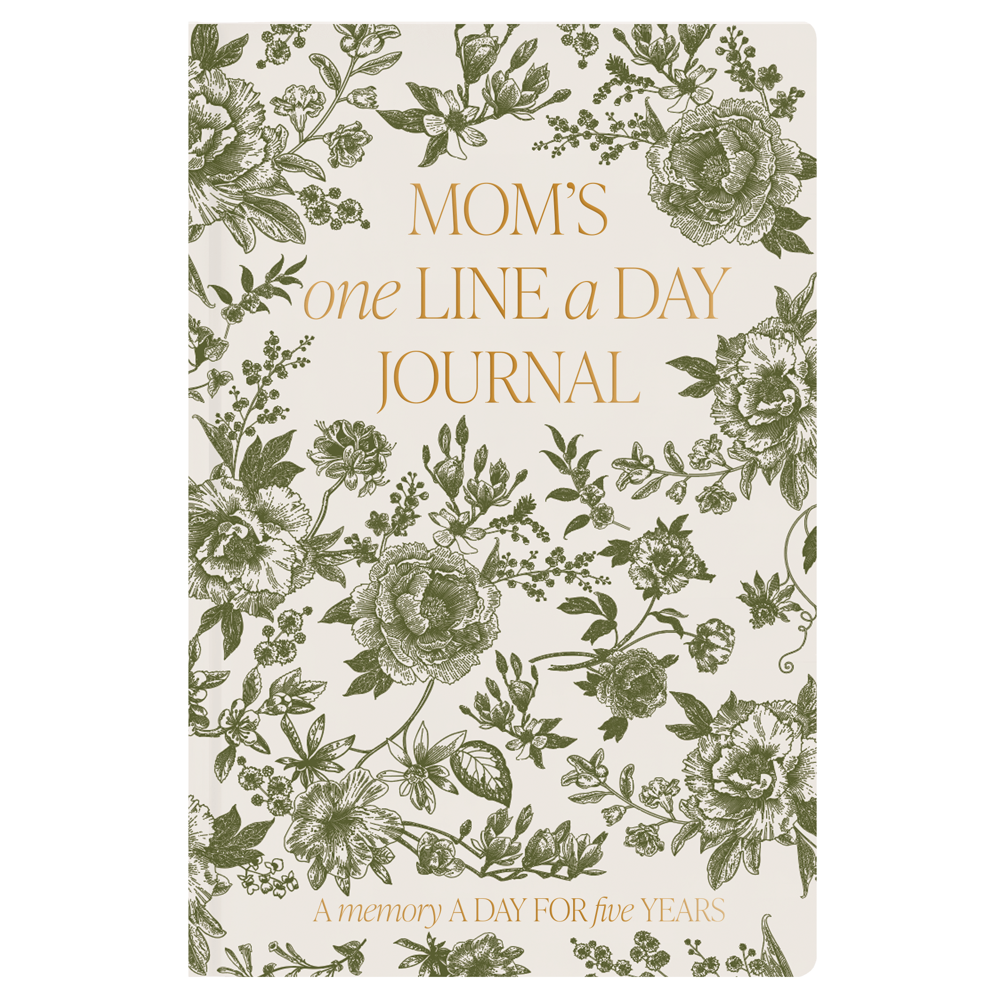 Mom's One Line A Day Green Delft Leather Journal - Bexa Boutique