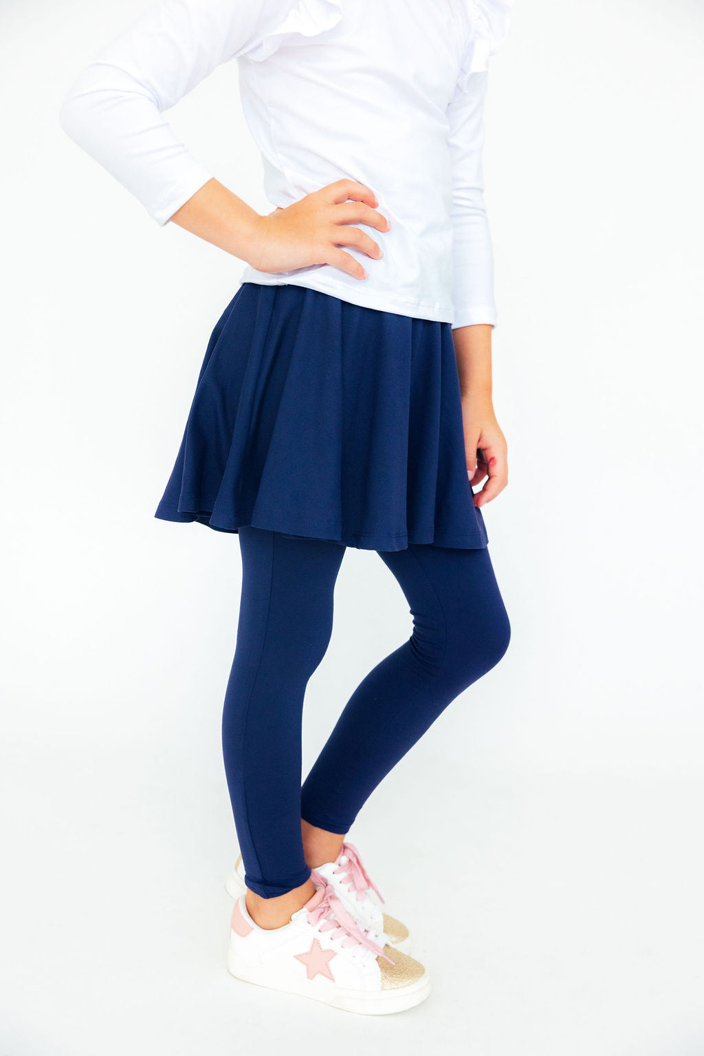 Navy Twirl Skegging - Bexa Boutique