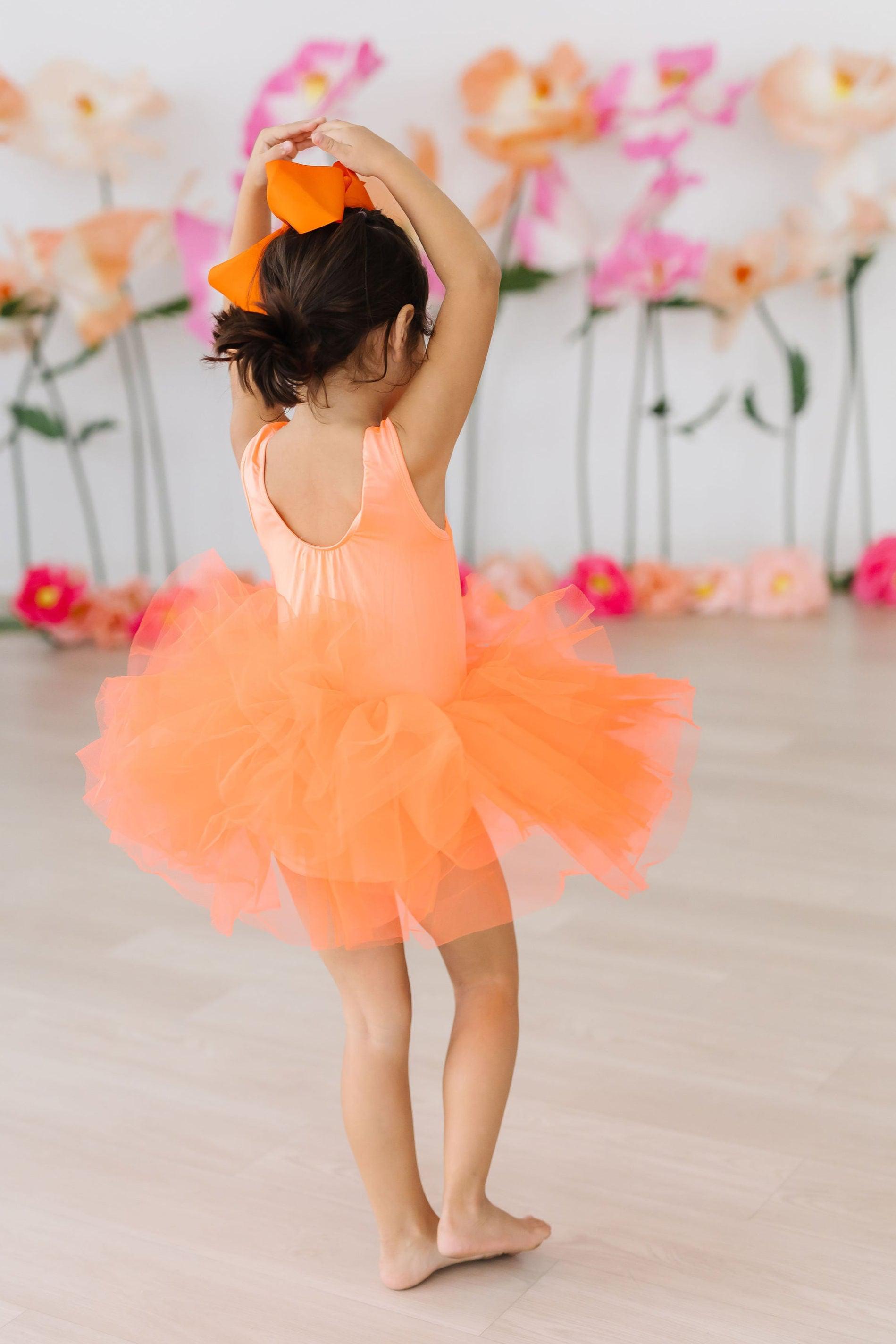Neon Coral Tank Tutu Leotard - Bexa Boutique