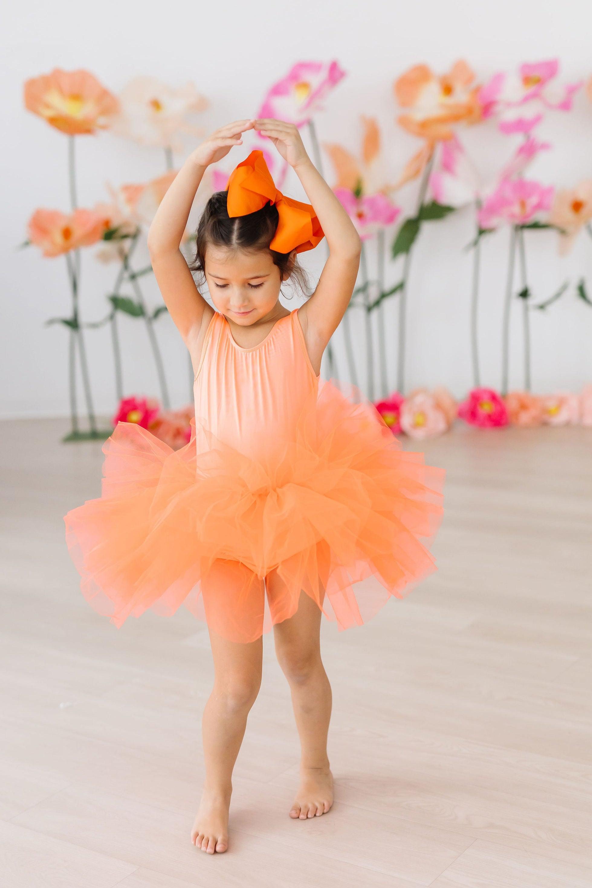 Neon Coral Tank Tutu Leotard - Bexa Boutique