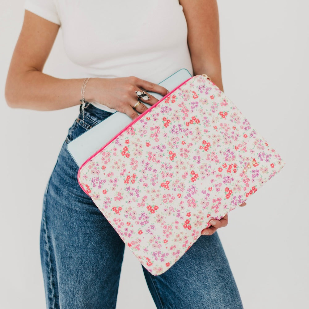 Palmer Puffer Laptop Sleeve - Black - Bexa Boutique