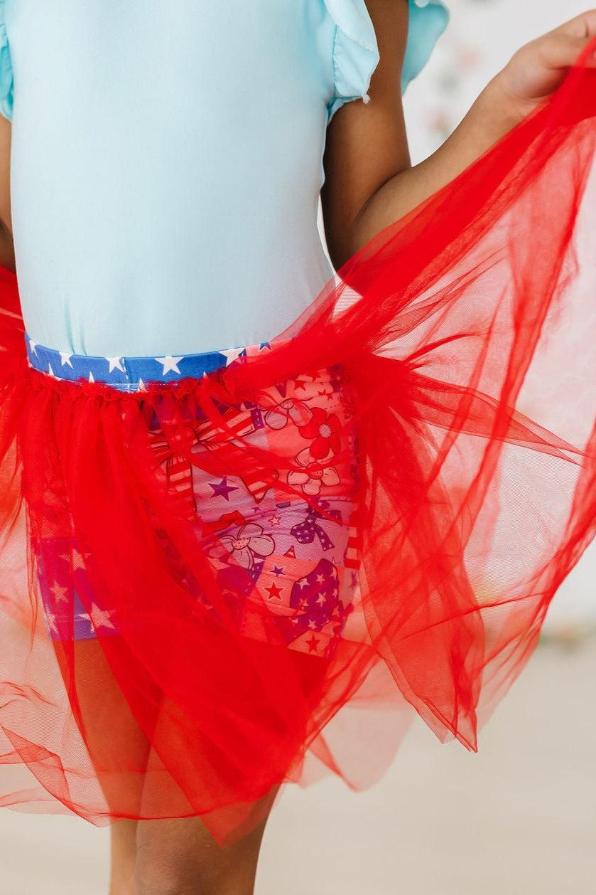 SALE Patriotic Patchwork Tutu Shorts - Bexa Boutique