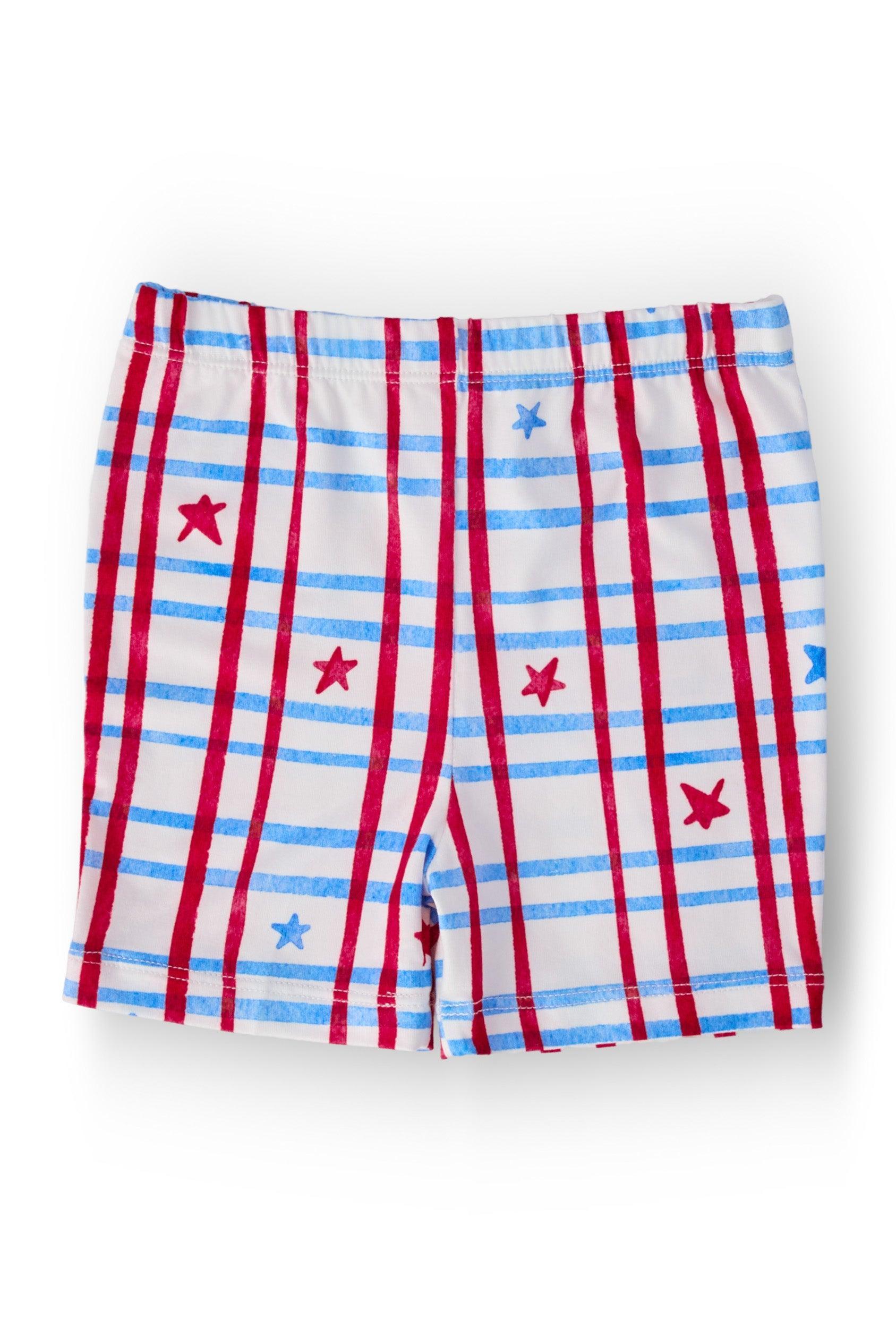 Patriotic Plaid Twirl Shorts - Bexa Boutique