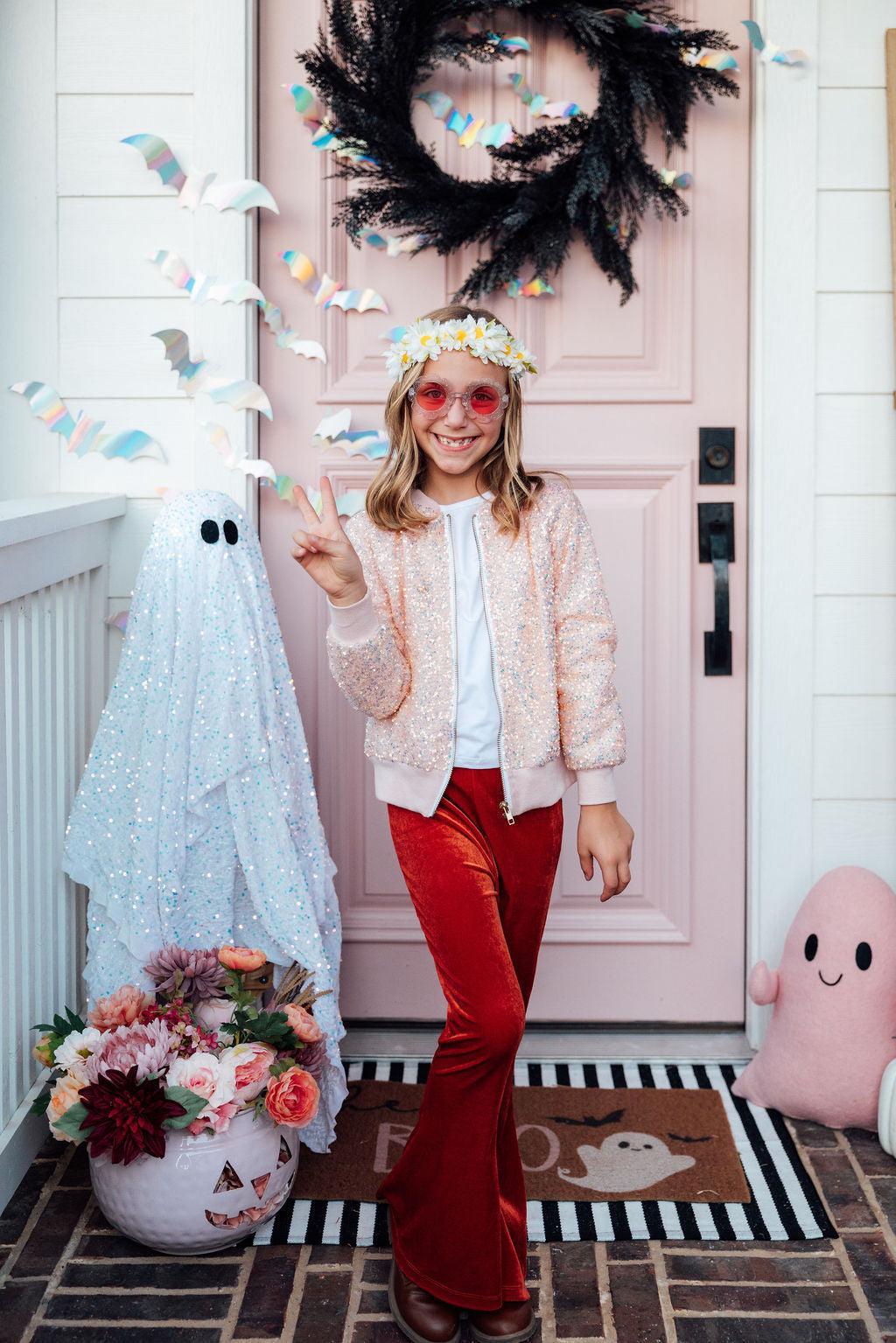 Peach Sequin Jacket - Bexa Boutique