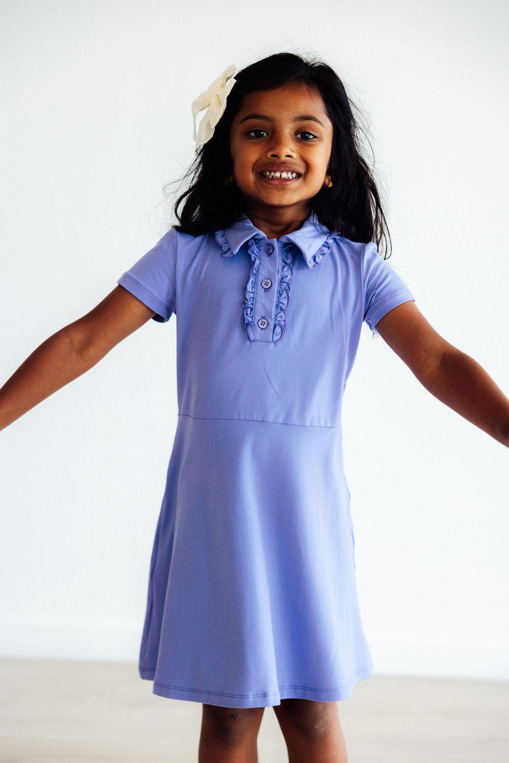Periwinkle S/S Polo Dress - Bexa Boutique