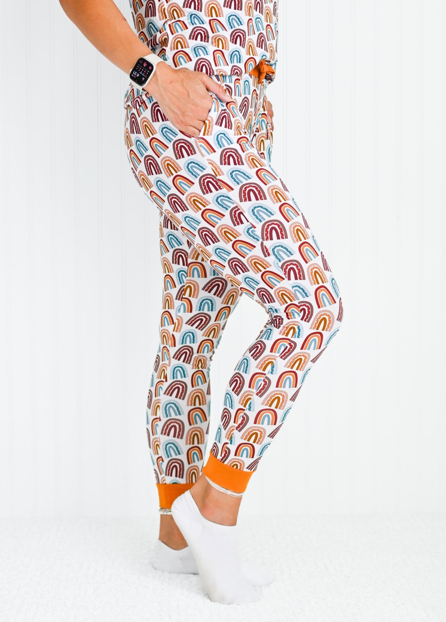 MAMA JOGGERS- Neutral Rainbow - Bexa Boutique