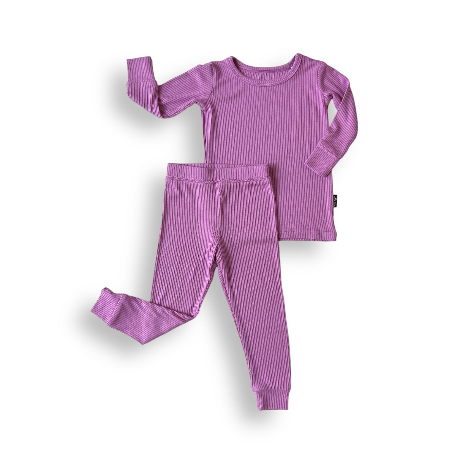 LONG SLEEVE 2 PIECE SETS- Lilac Ribbed - Bexa Boutique