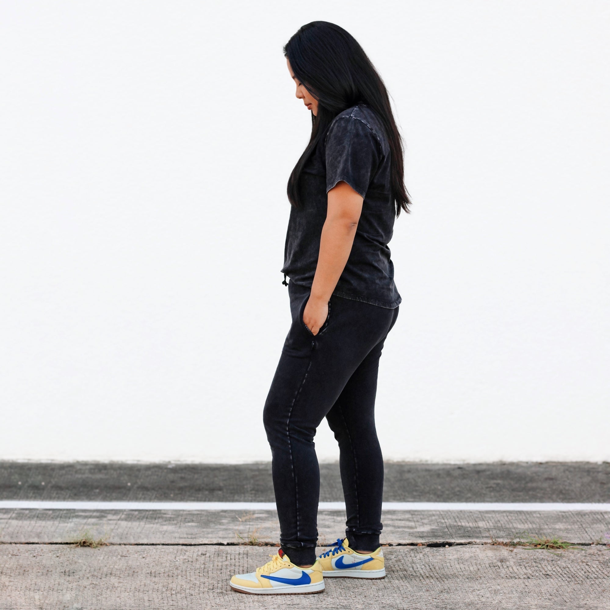 MAMA JOGGERS- Midnight Snow Wash - Bexa Boutique