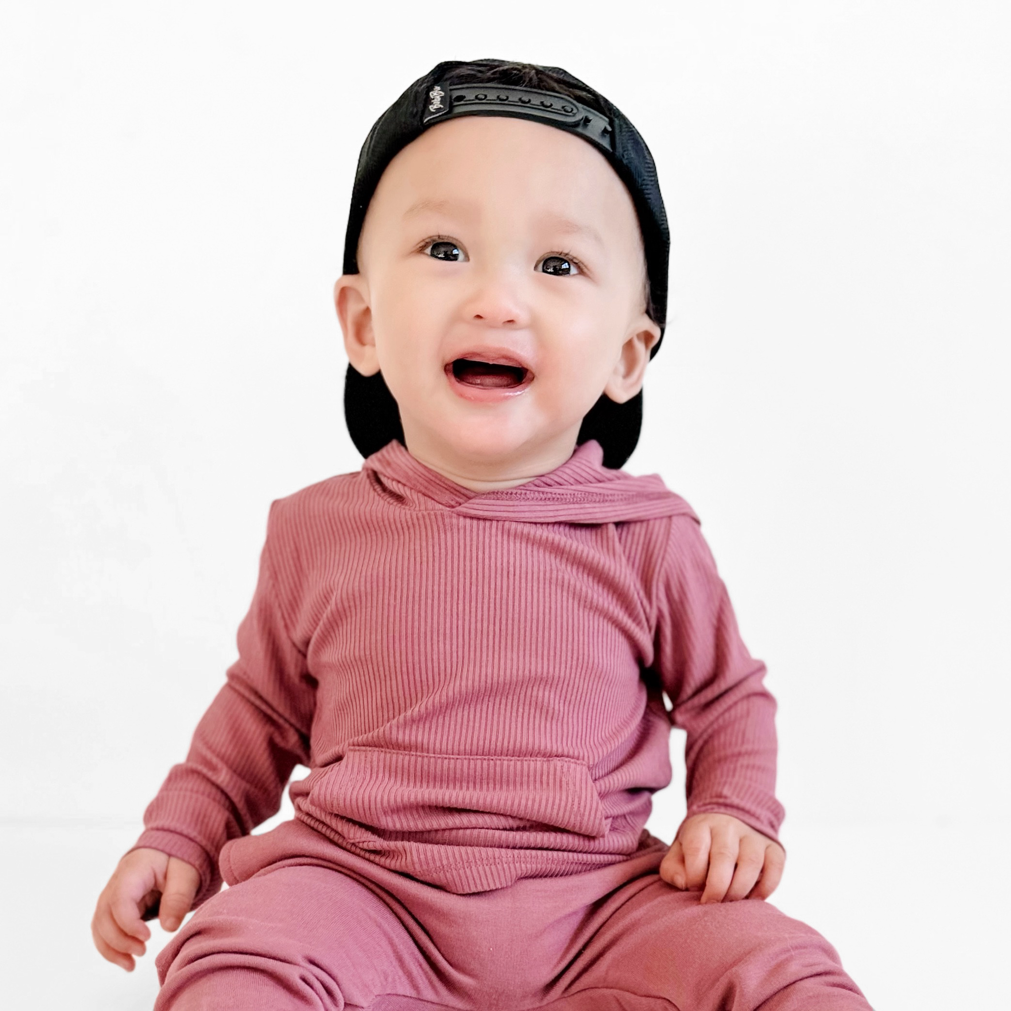 LONG SLEEVE HOODIE- Mauve - Bexa Boutique
