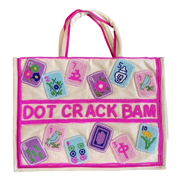 Mahjong Tote Bag - Dot, Crack, Bam - Bexa Boutique