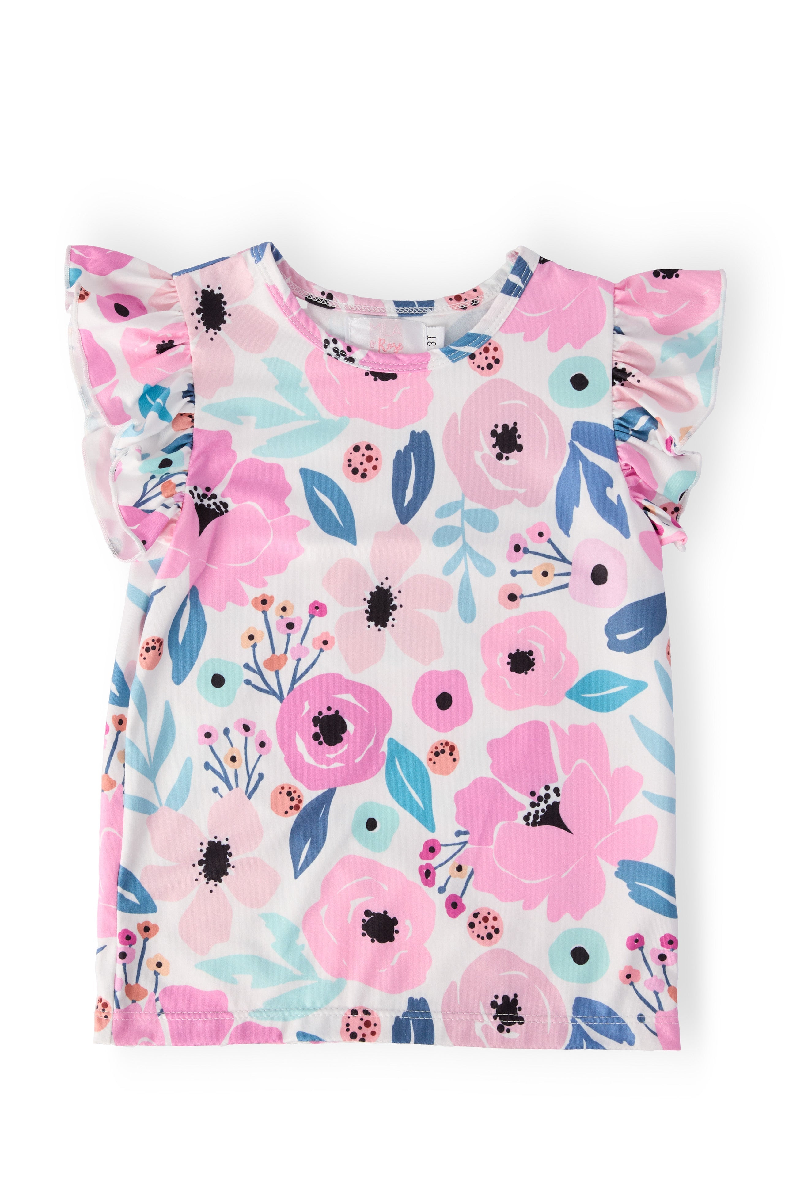 Pretty in Purple S/S Ruffle Tee - Bexa Boutique