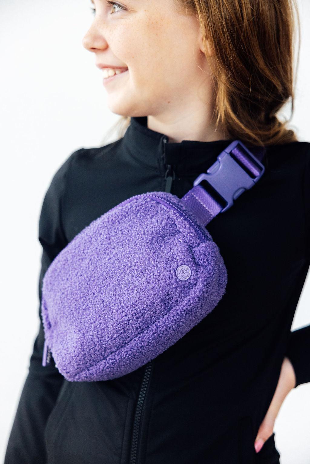 Purple Fleece Belt Bag - Bexa Boutique