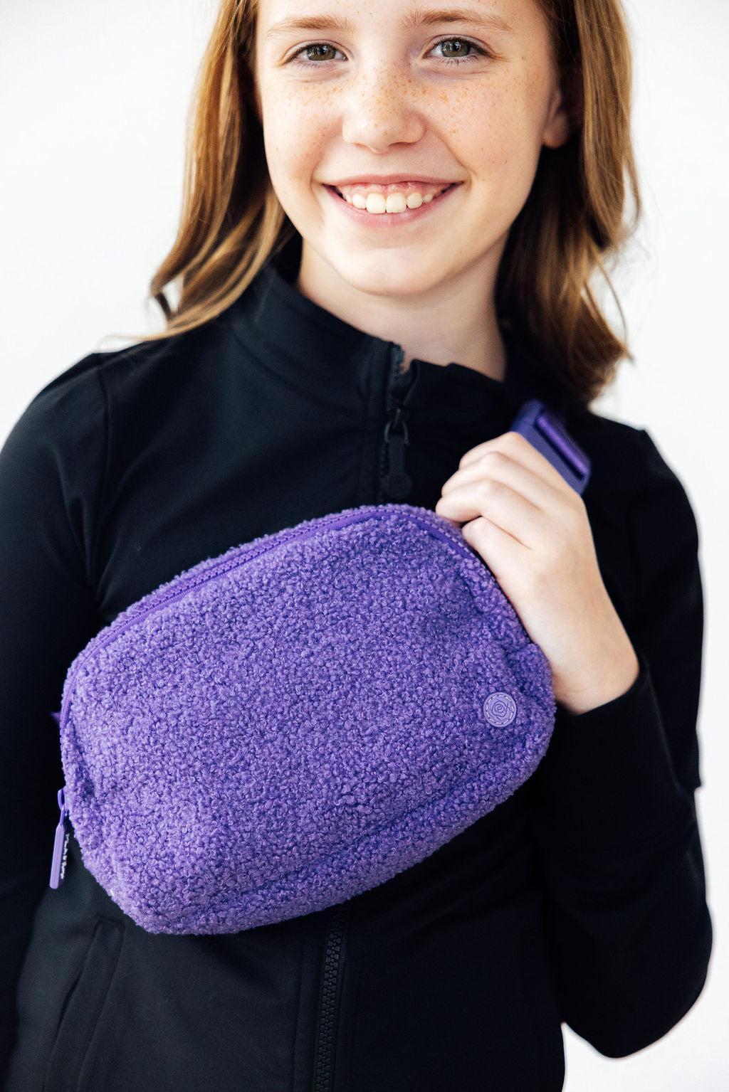 Purple Fleece Belt Bag - Bexa Boutique