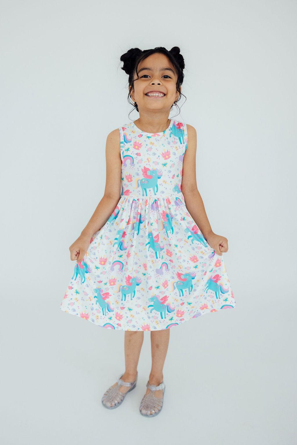 Rainbow Meadows Tank Twirl Dress - Bexa Boutique