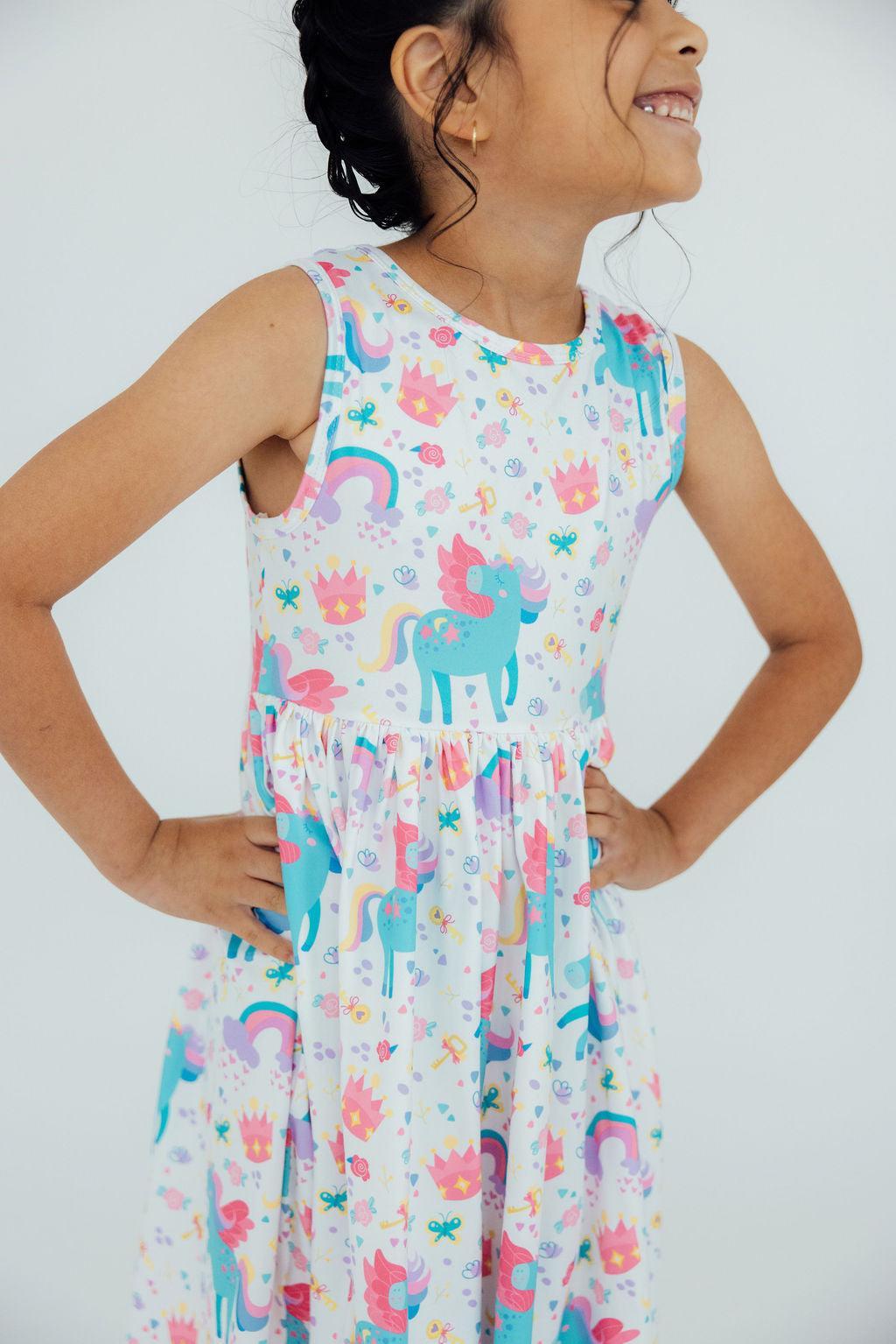 Rainbow Meadows Tank Twirl Dress - Bexa Boutique