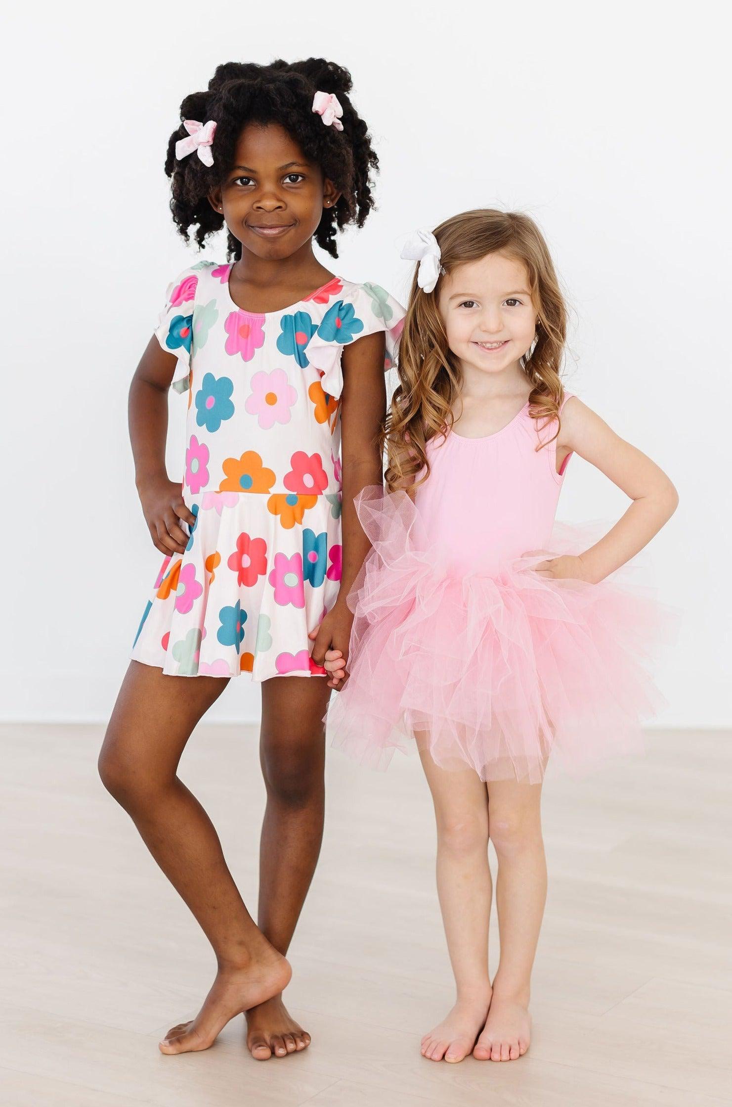 Retro Floral S/S Twirl Leotard - Bexa Boutique