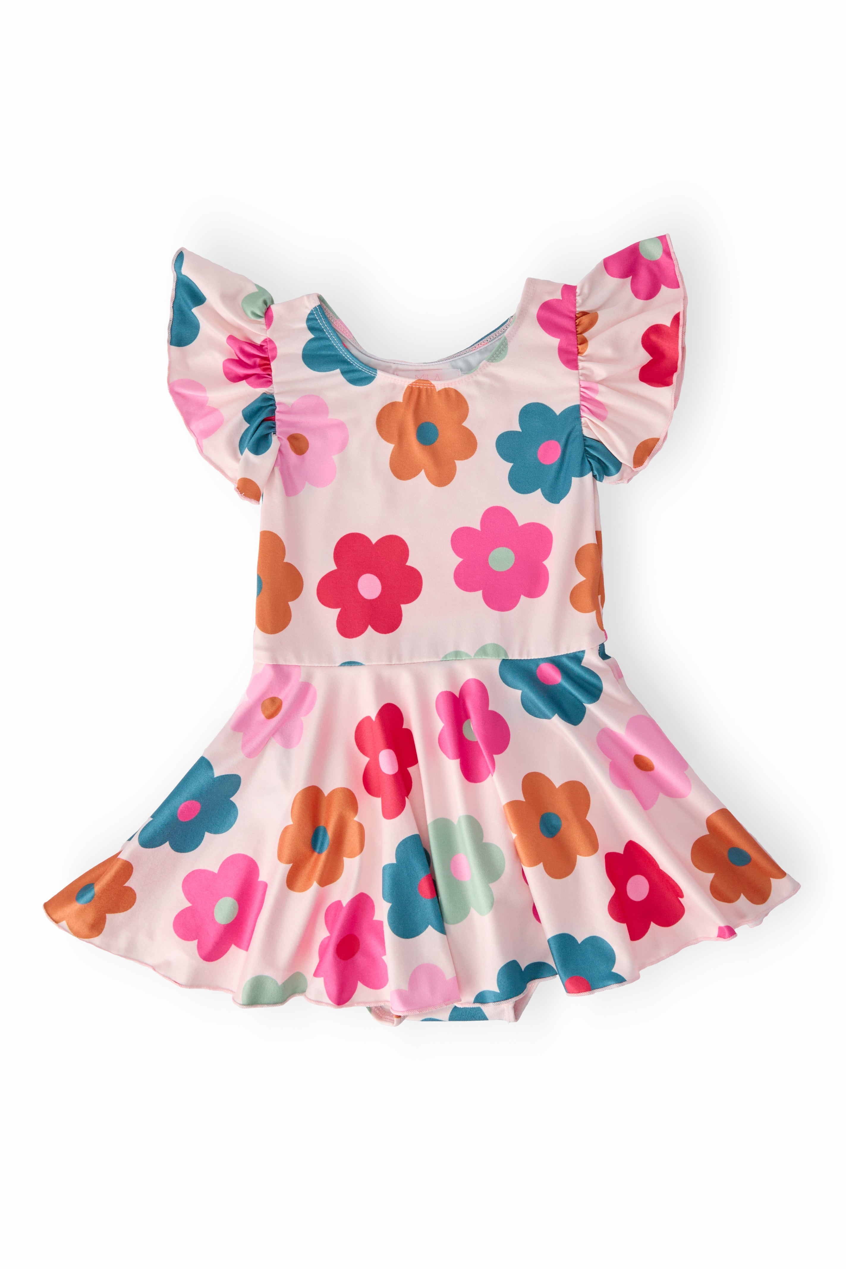 Retro Floral S/S Twirl Leotard - Bexa Boutique