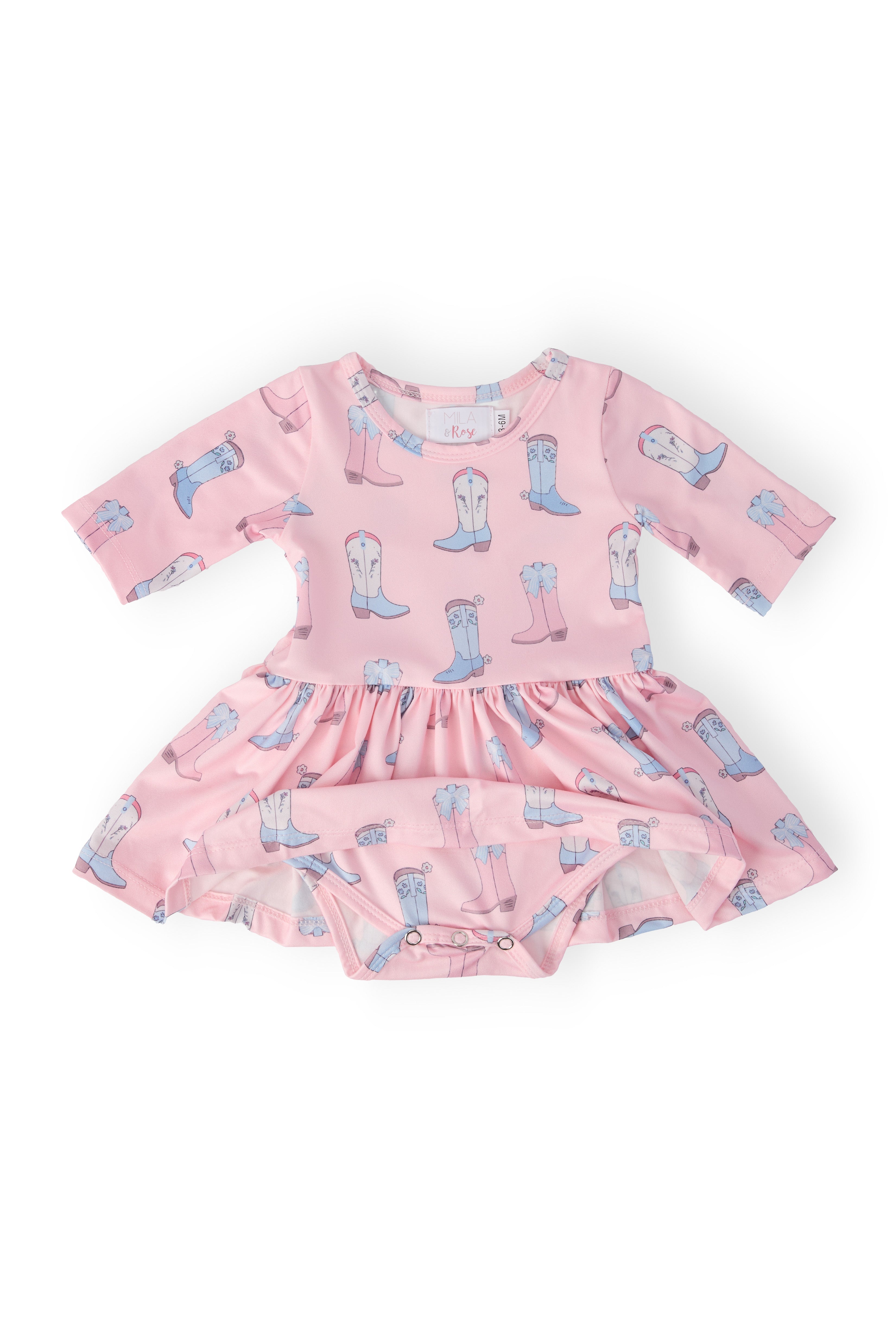 Ribbons & Rodeos 3/4 Sleeve Twirl Bodysuit - Bexa Boutique
