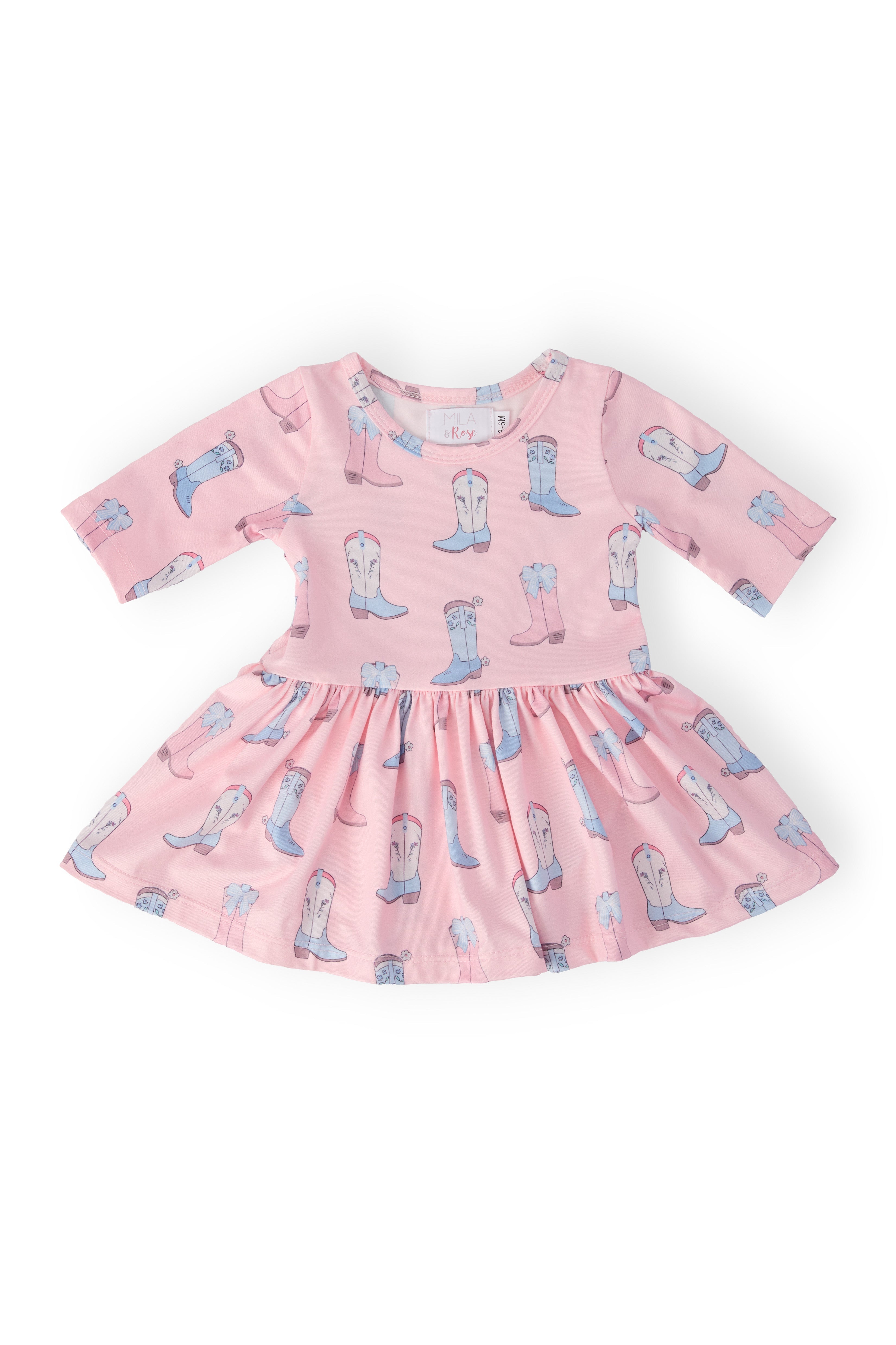Ribbons & Rodeos 3/4 Sleeve Twirl Bodysuit - Bexa Boutique