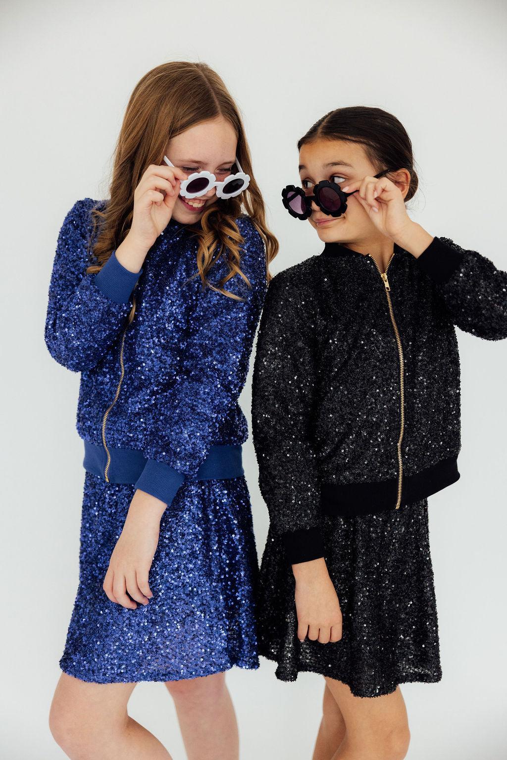 Royal Blue Sequin Jacket - Bexa Boutique