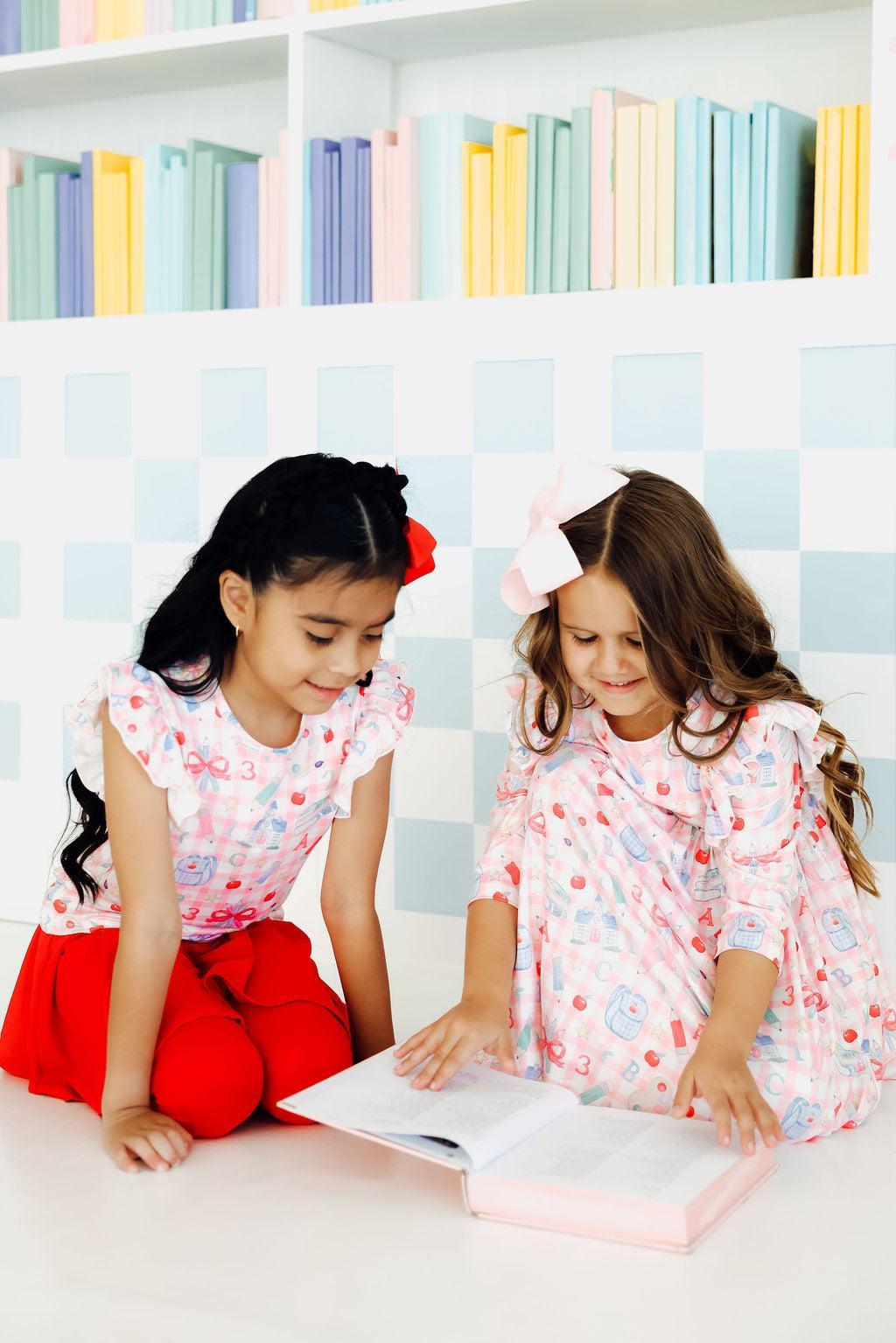 School Days S/S Ruffle Tee - Bexa Boutique