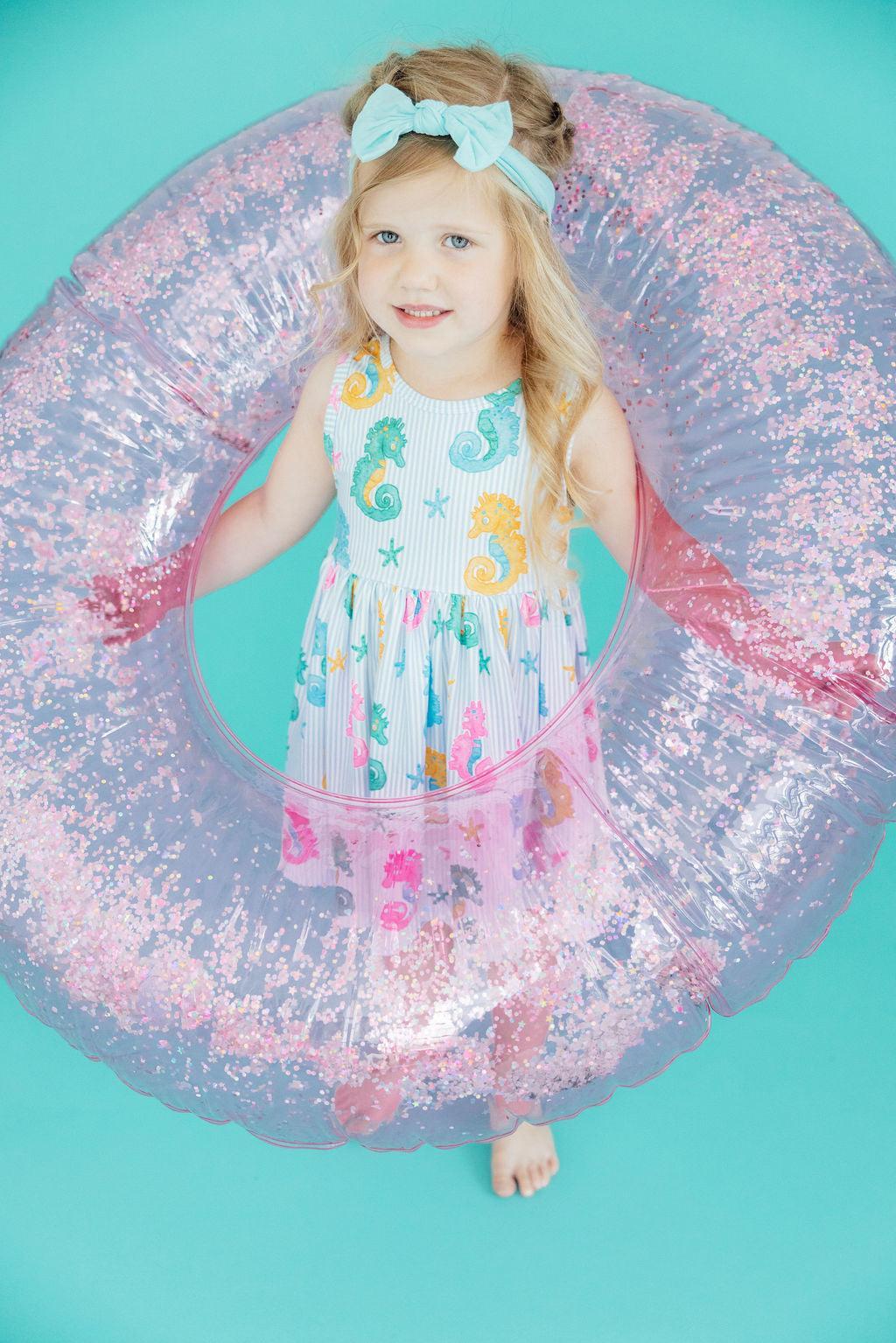 Seahorse Swirl Tank Twirl Dress - Bexa Boutique