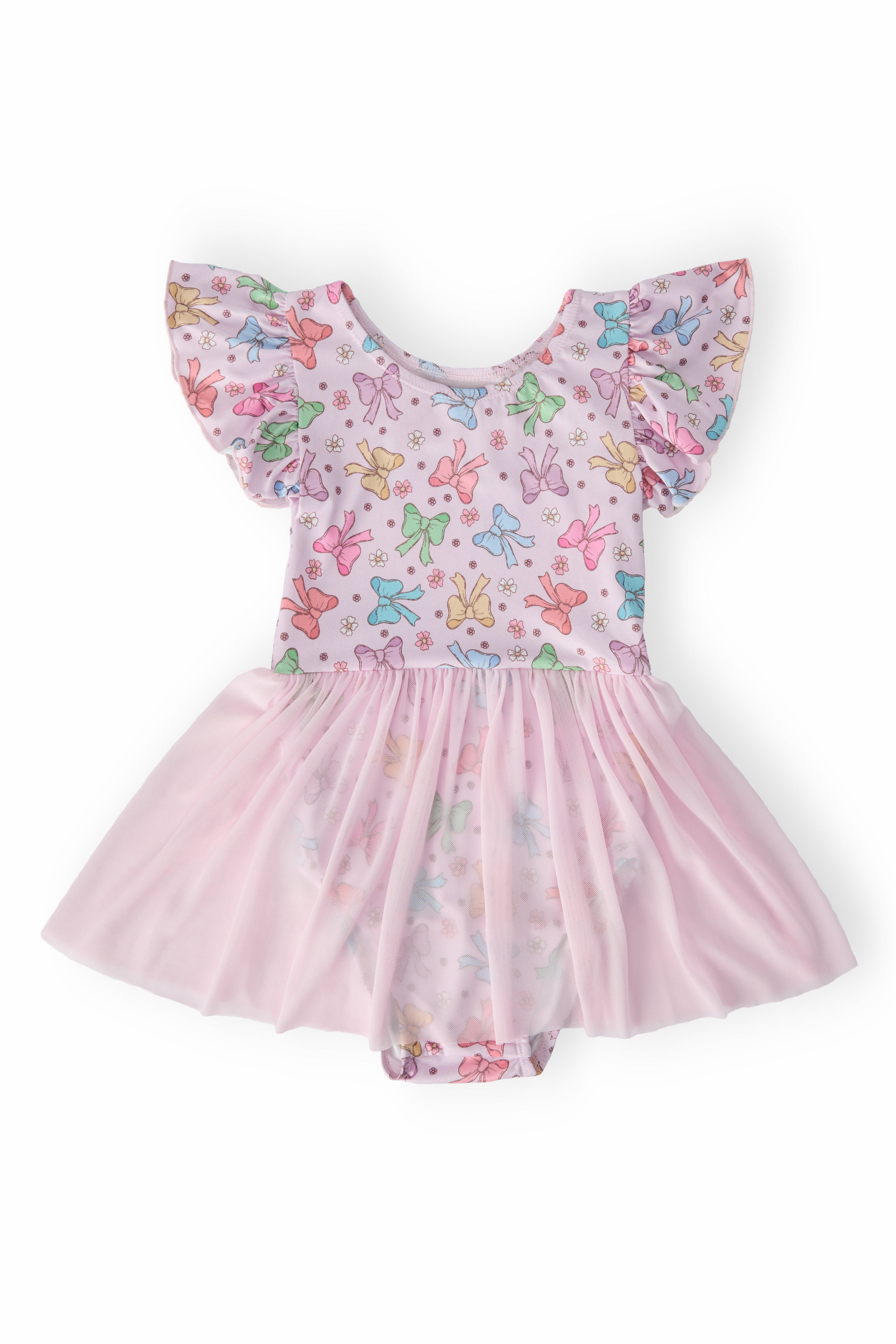 Springtime Bows S/S Twirl Leotard - Bexa Boutique