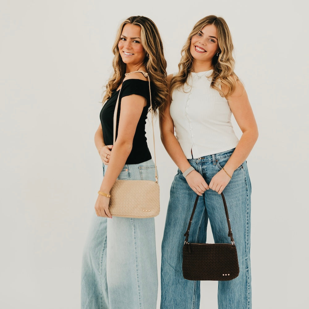 Suede Harper Hobo Shoulder Bag - Black - Bexa Boutique