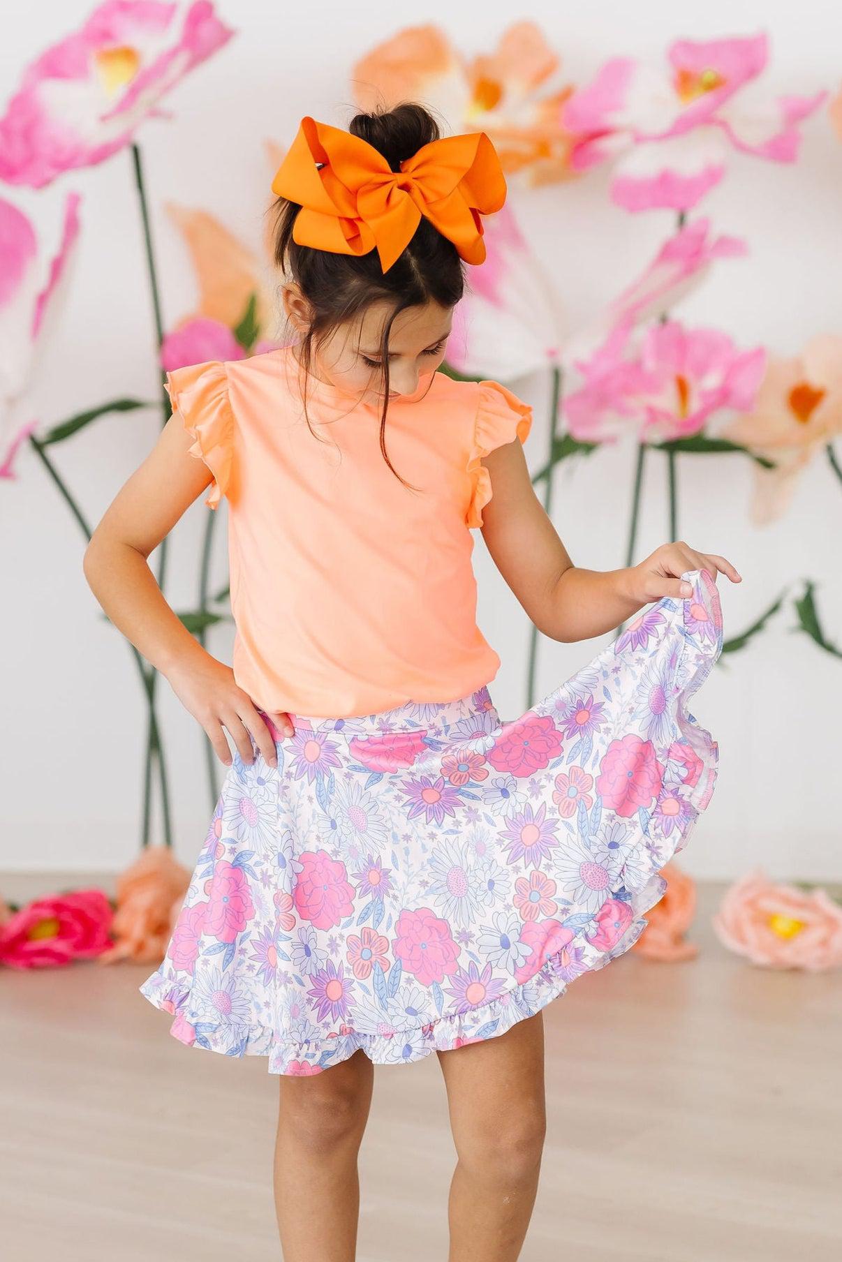 Sweet Springtime Ruffle Twirl Skort - Bexa Boutique