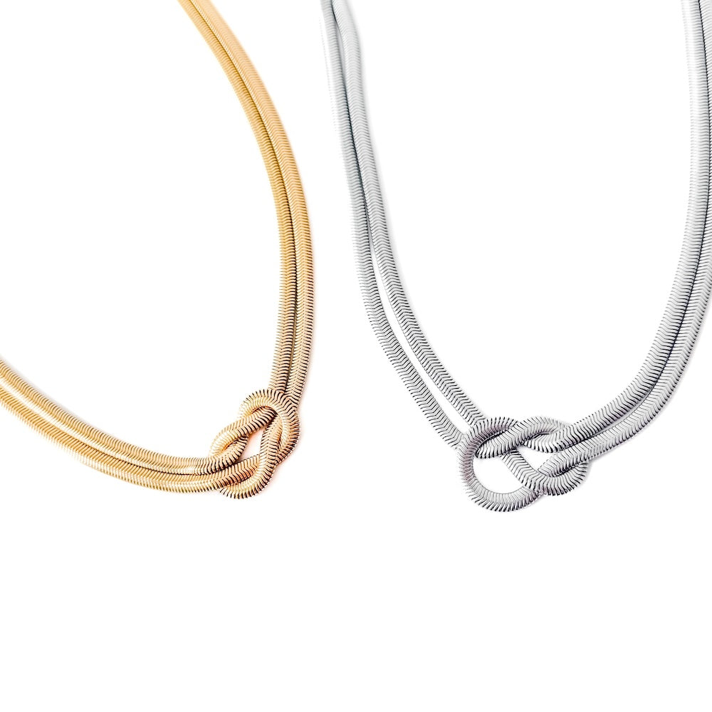 Talia Tied Necklace - WATERPROOF - Gold - Bexa Boutique