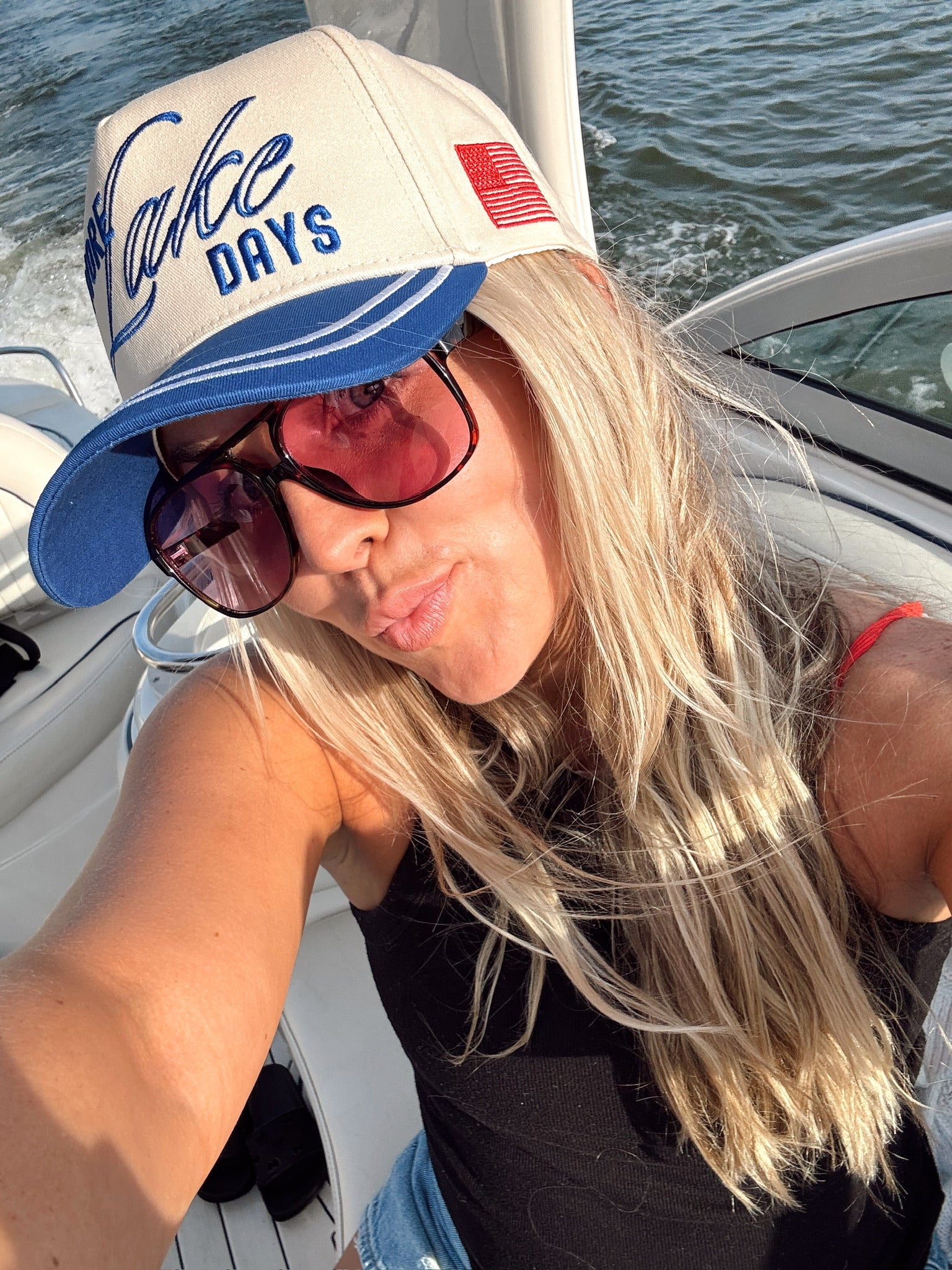 More Lake Days - Royal Blue Vintage Trucker Hat - Bexa Boutique