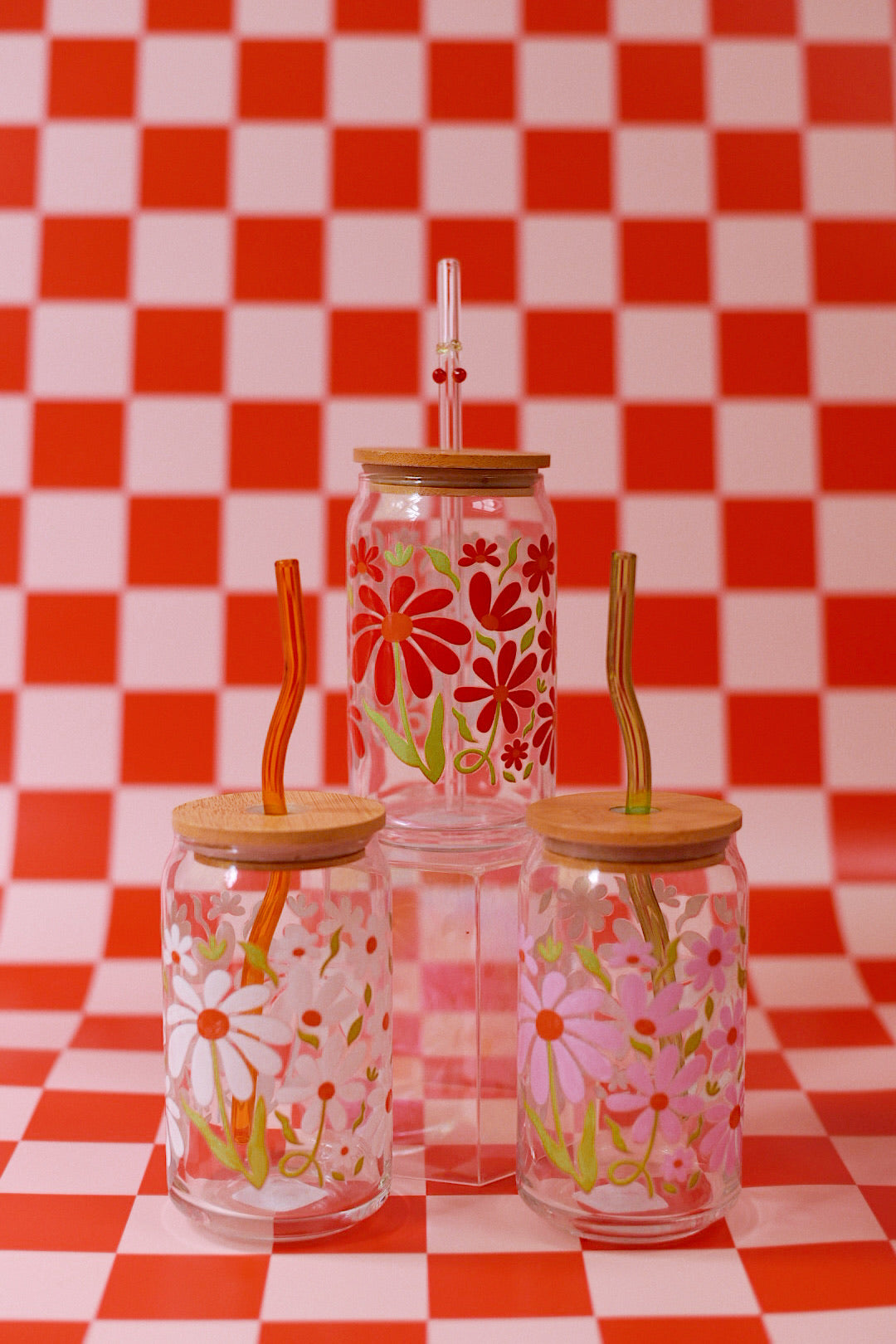 Falling Petals Glass Cup (3 Colors!) - Ivory - Bexa Boutique