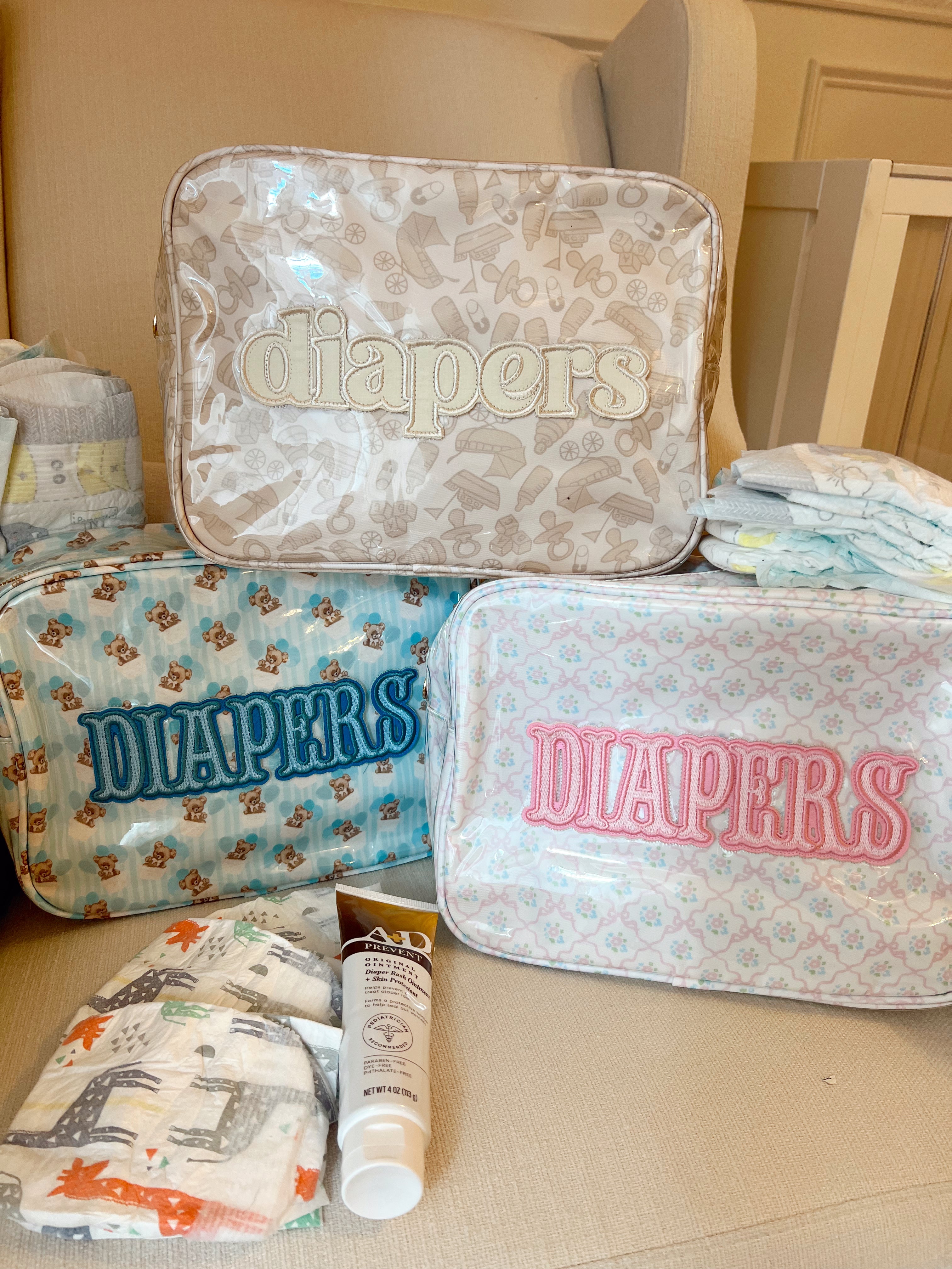 Diapers XL - Clear Coat Bag - Pink - Bexa Boutique