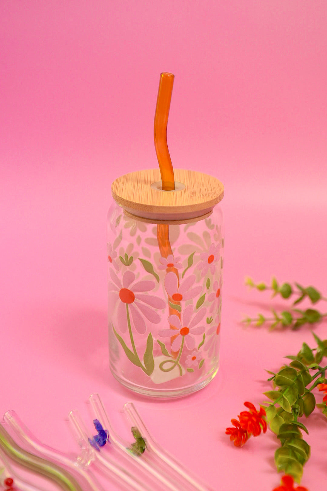 Falling Petals Glass Cup (3 Colors!) - Ivory - Bexa Boutique