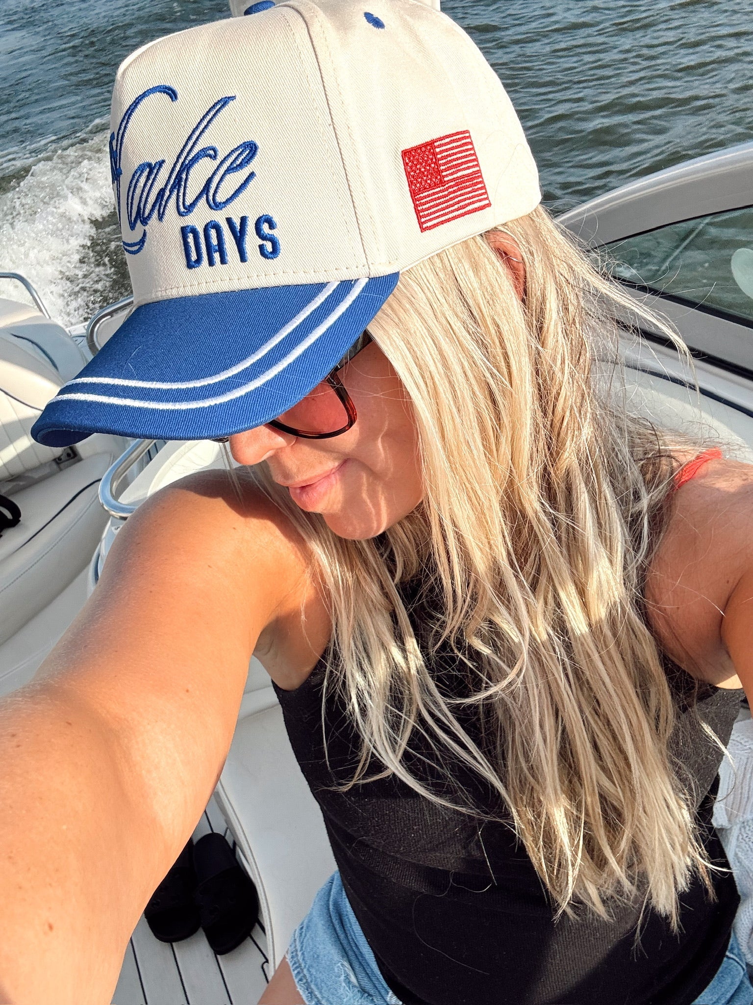 More Lake Days - Royal Blue Vintage Trucker Hat - Bexa Boutique
