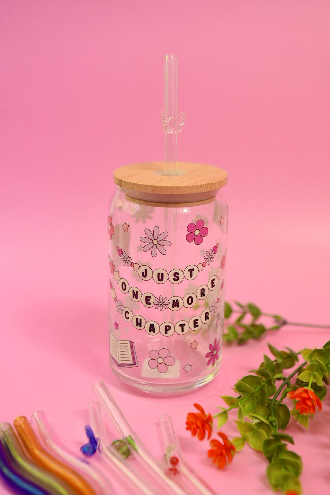 Just One More Chapter Glass Cup - Bexa Boutique