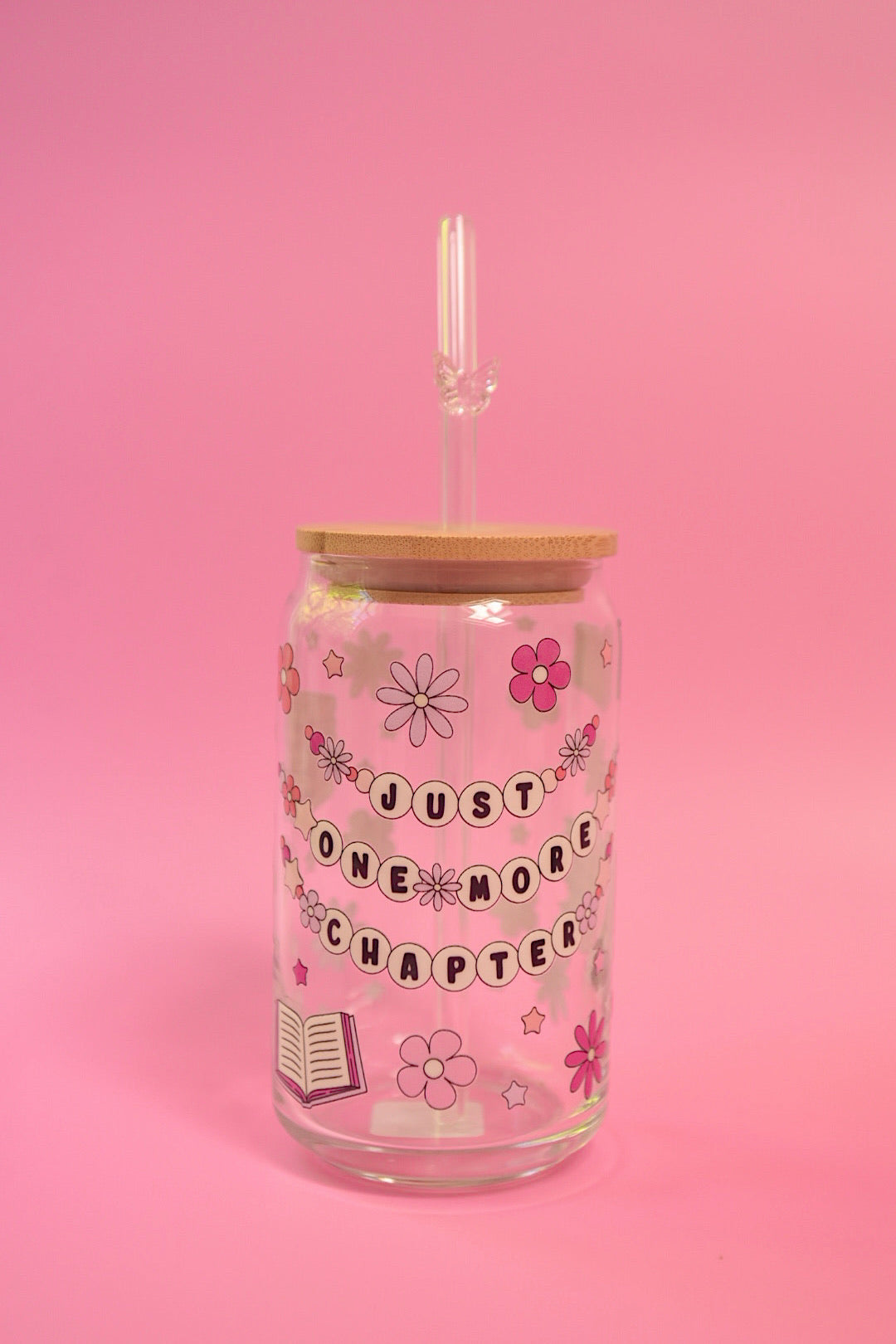 Just One More Chapter Glass Cup - Bexa Boutique