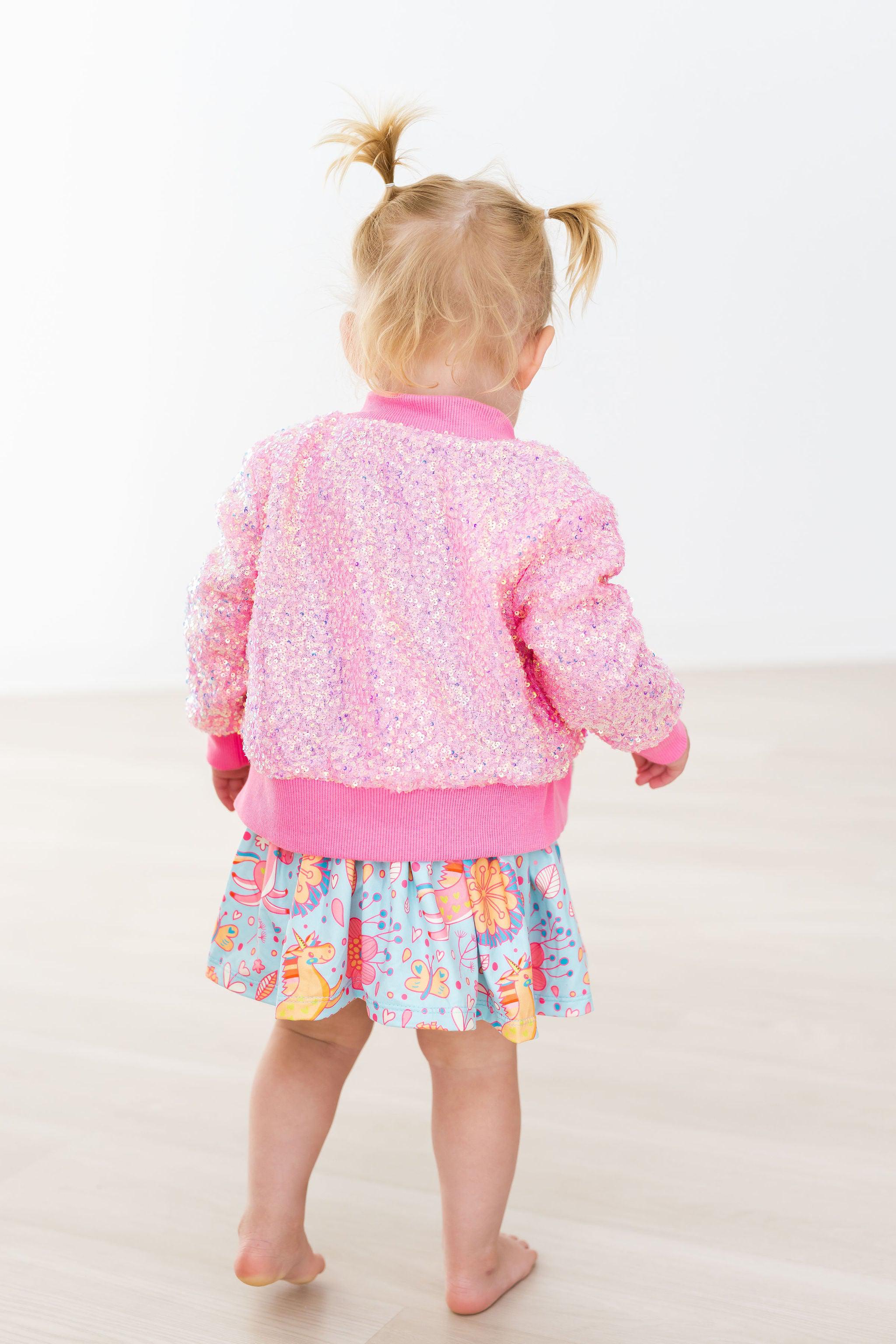 Bubblegum Pink Sequin Jacket - Bexa Boutique