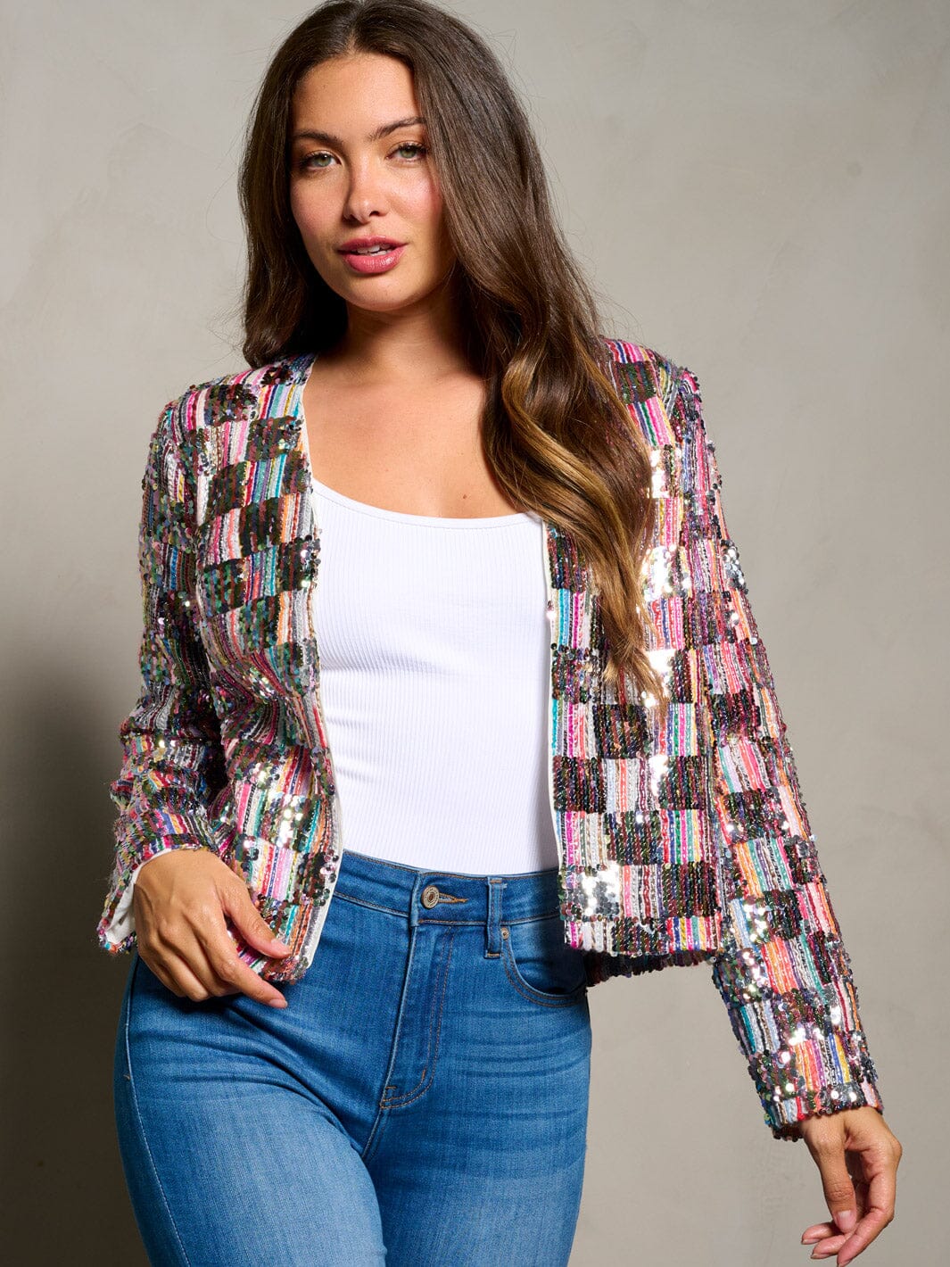 Sparkle Sequin Multi Color Jacket
