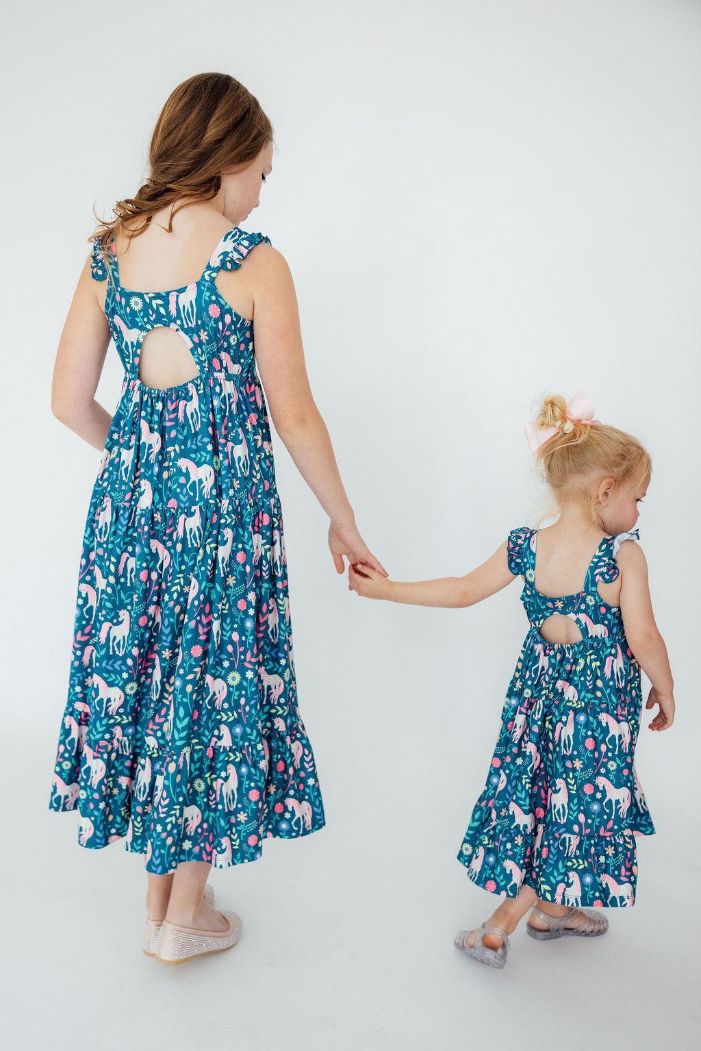 Wish Upon a Unicorn Ruffle Maxi Dress - Bexa Boutique
