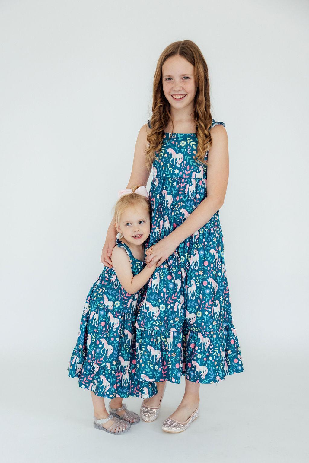 Wish Upon a Unicorn Ruffle Maxi Dress - Bexa Boutique