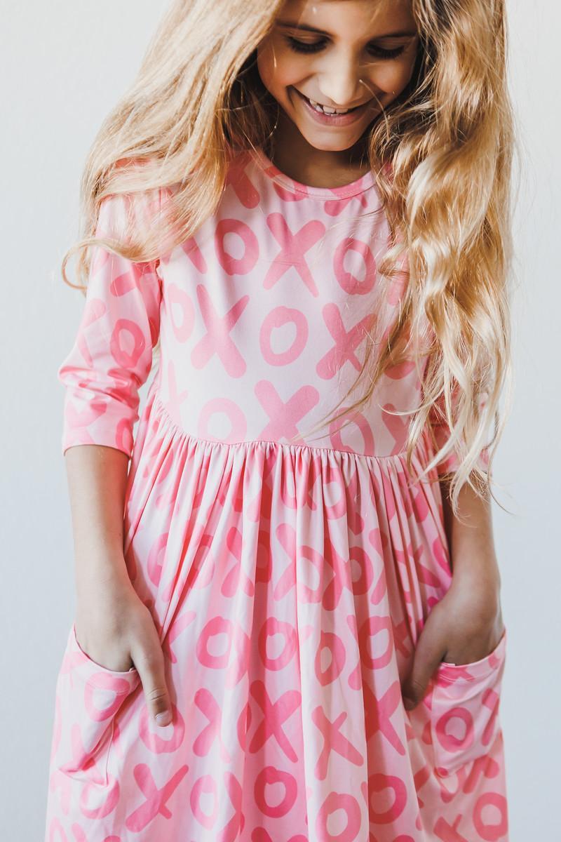 XOXO 3/4 Sleeve Pocket Twirl Dress - Bexa Boutique