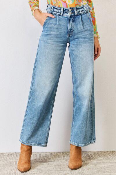 Kancan High Waist Wide Leg Jeans - Medium - Bexa Boutique