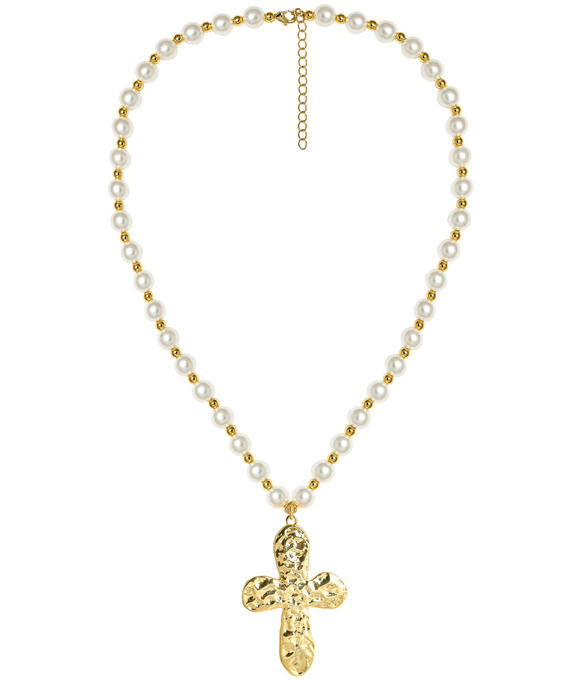 Ashton Cross Necklace - 18k Gold Plated - Paperclip Chain - Bexa Boutique