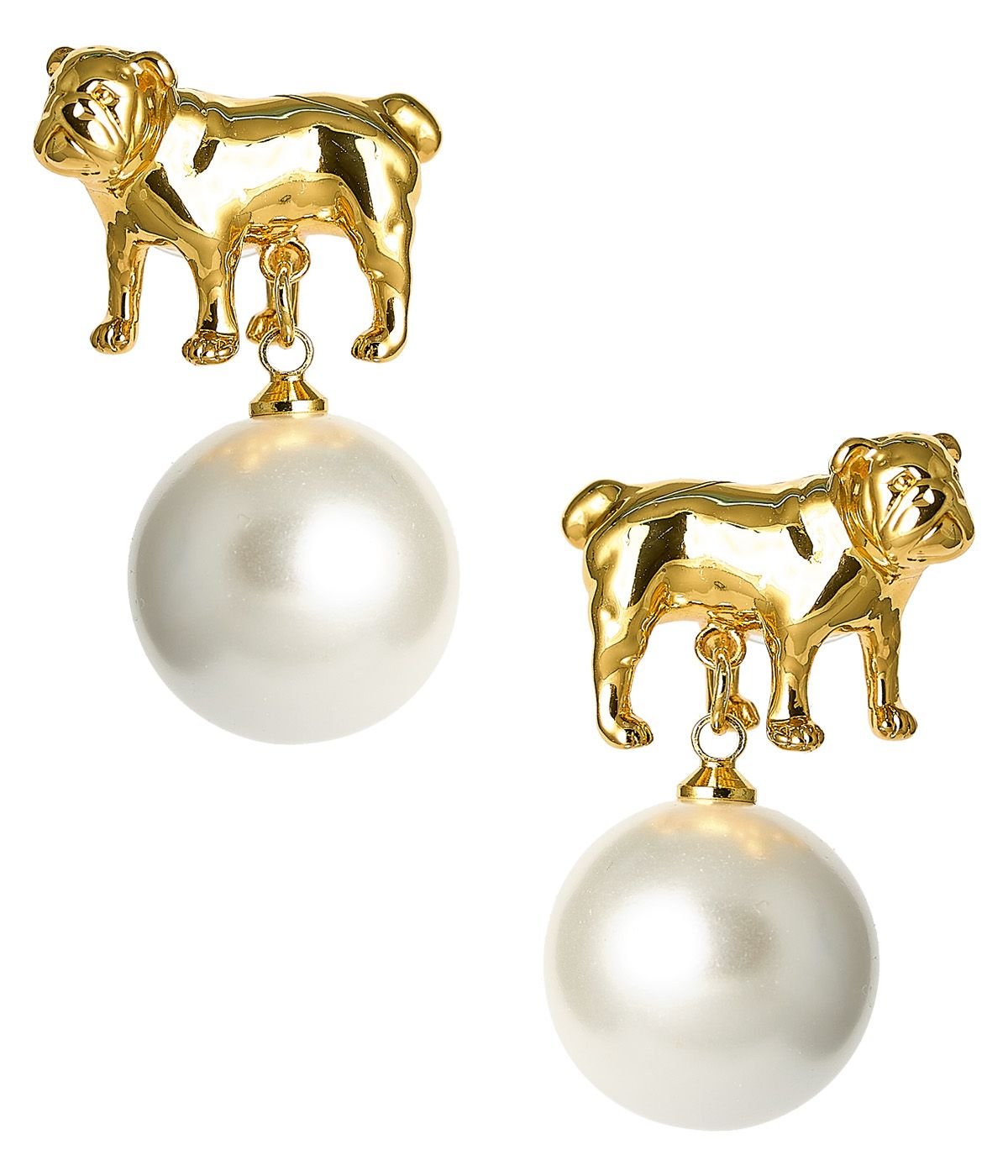 Bulldog Drop Stud Earring - 18k Gold Plated - Bexa Boutique