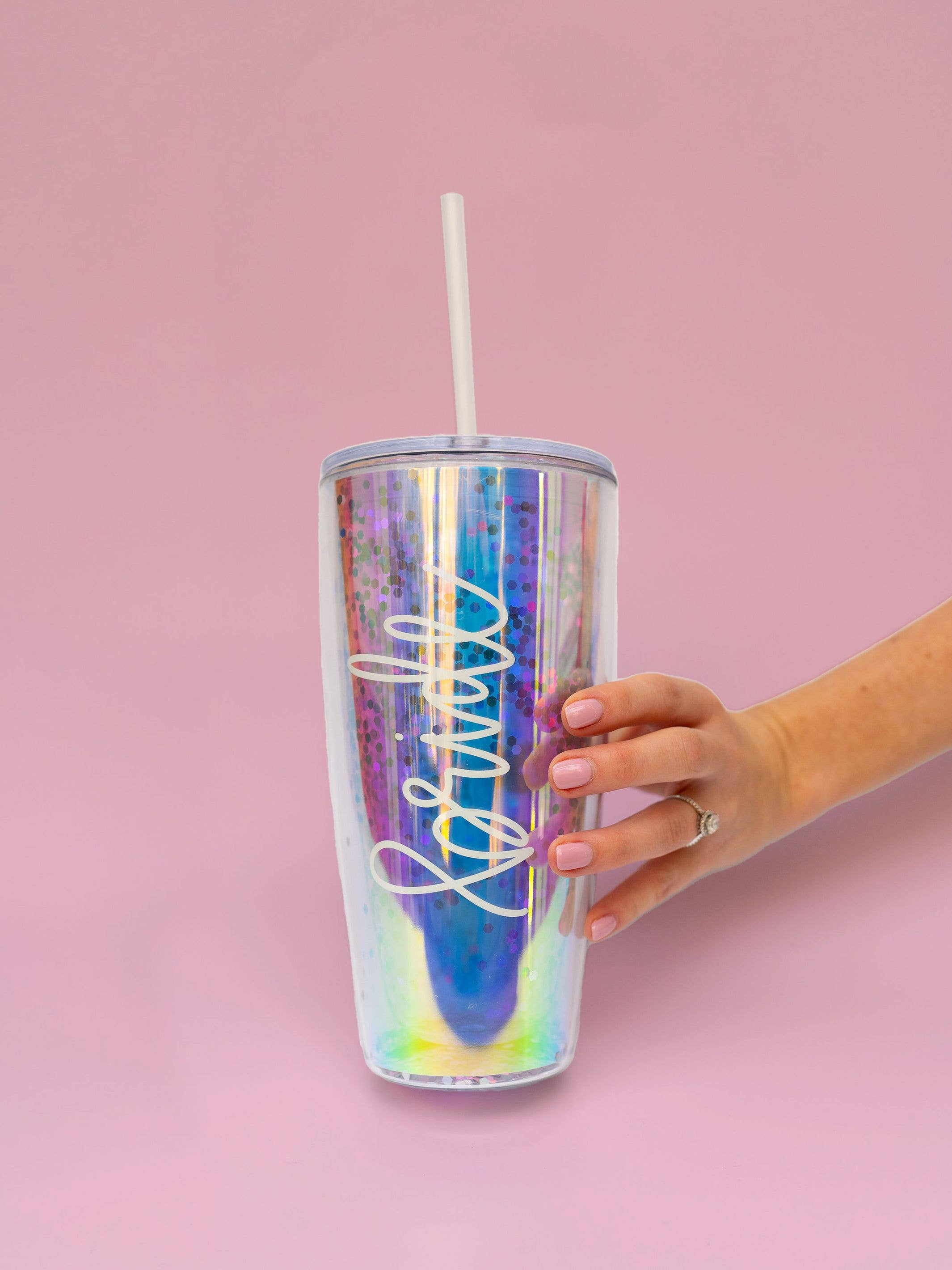 Bride iridescent 24 oz. Tumbler w/Straw - Bexa Boutique