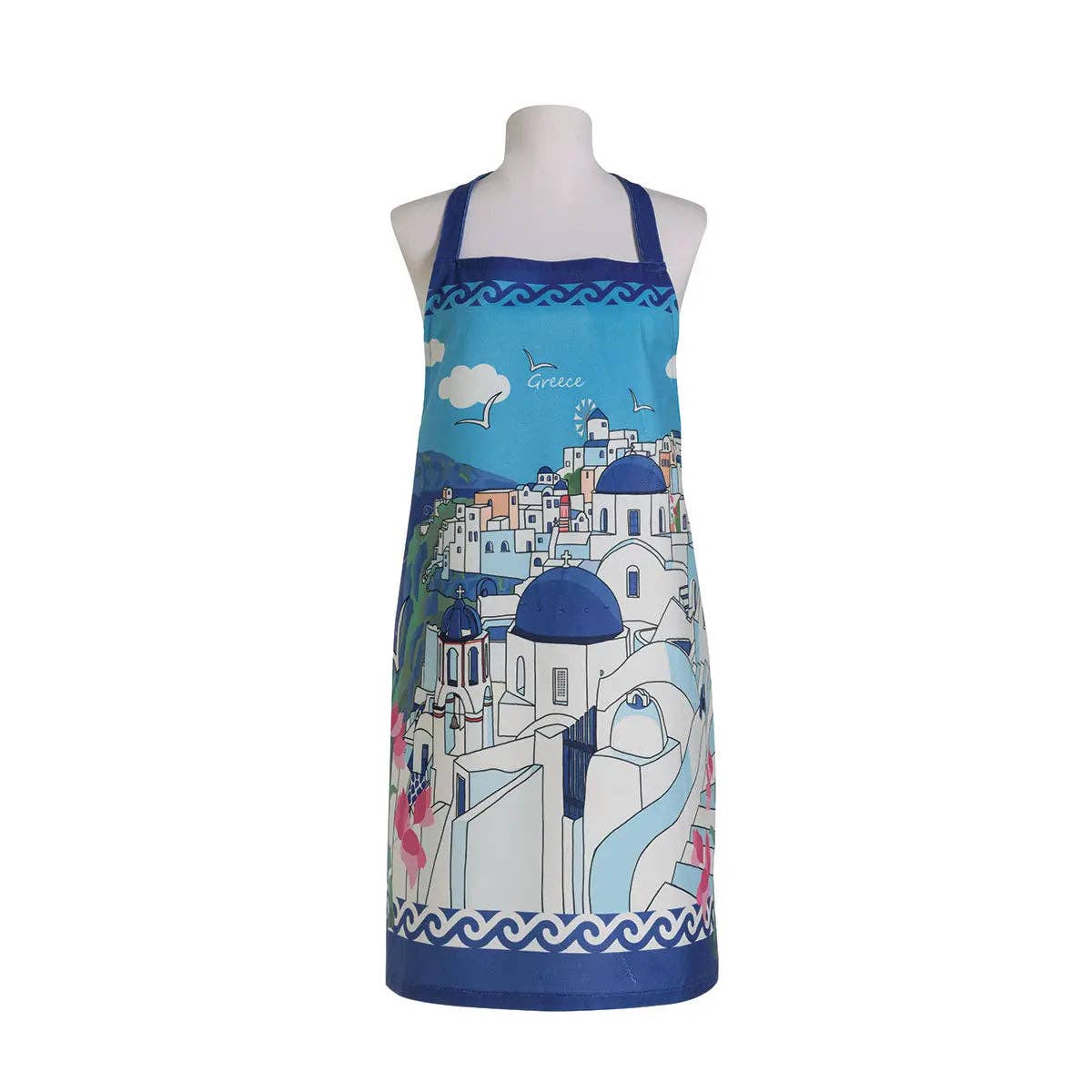 Apron: Greek Island Scene - Bexa Boutique