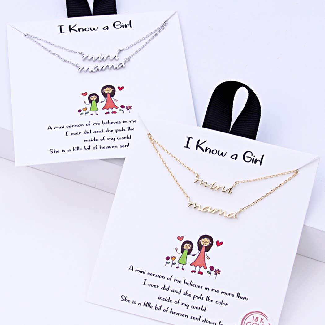 Mini and Mama Gold-Dipped Necklace