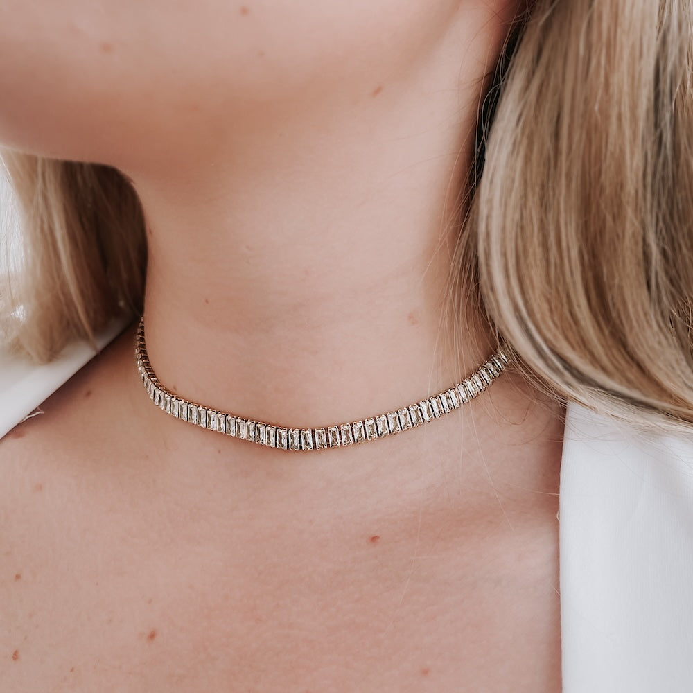 Dazed In Diamonds Choker Necklace - WATERPROOF - Bexa Boutique
