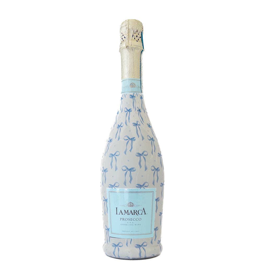 Beau Bottles Grandmillenial Blue Bows - Prosecco Collection - Bexa Boutique